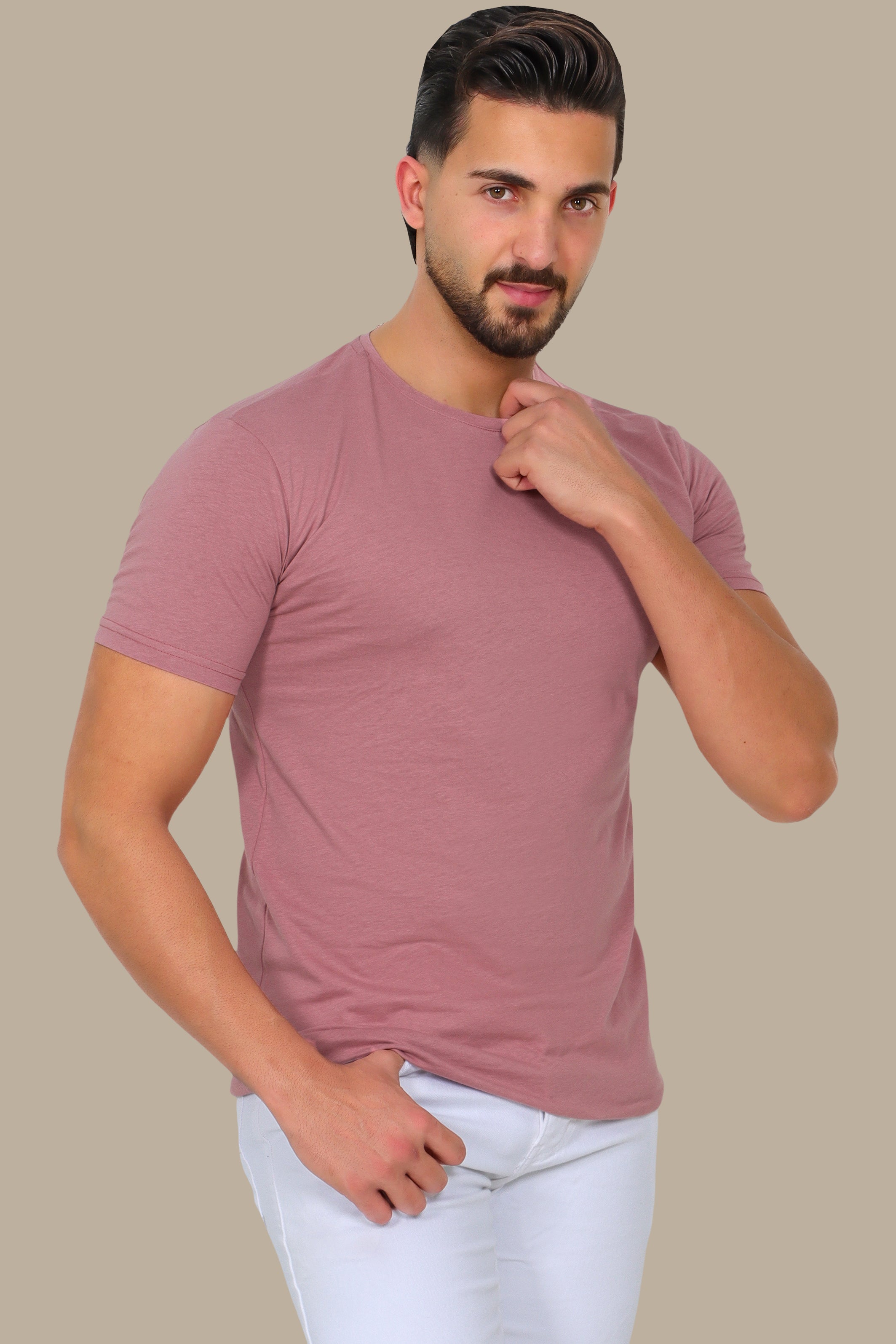 Pink Round Neck T-Shirt