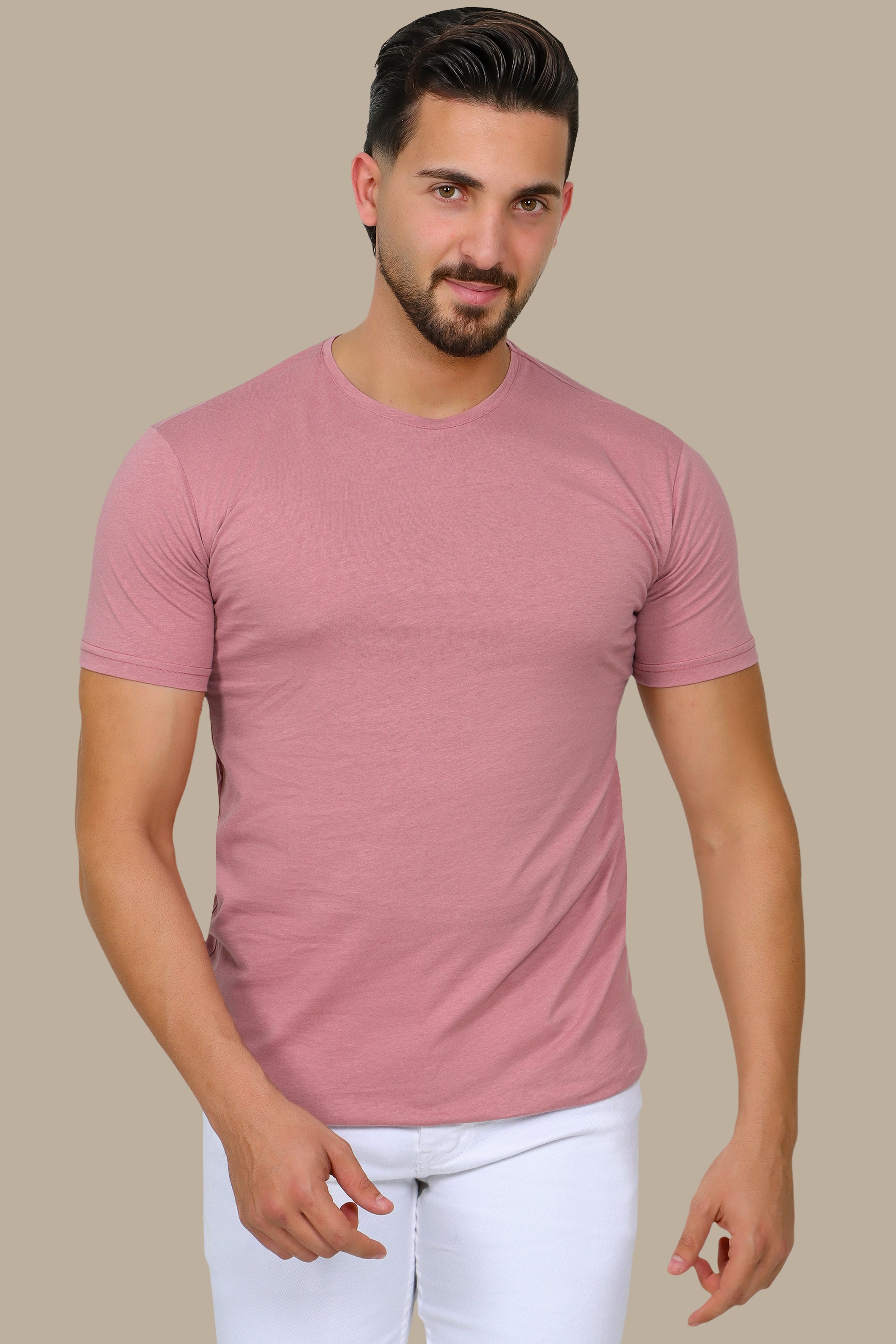 Pink Round Neck T-Shirt