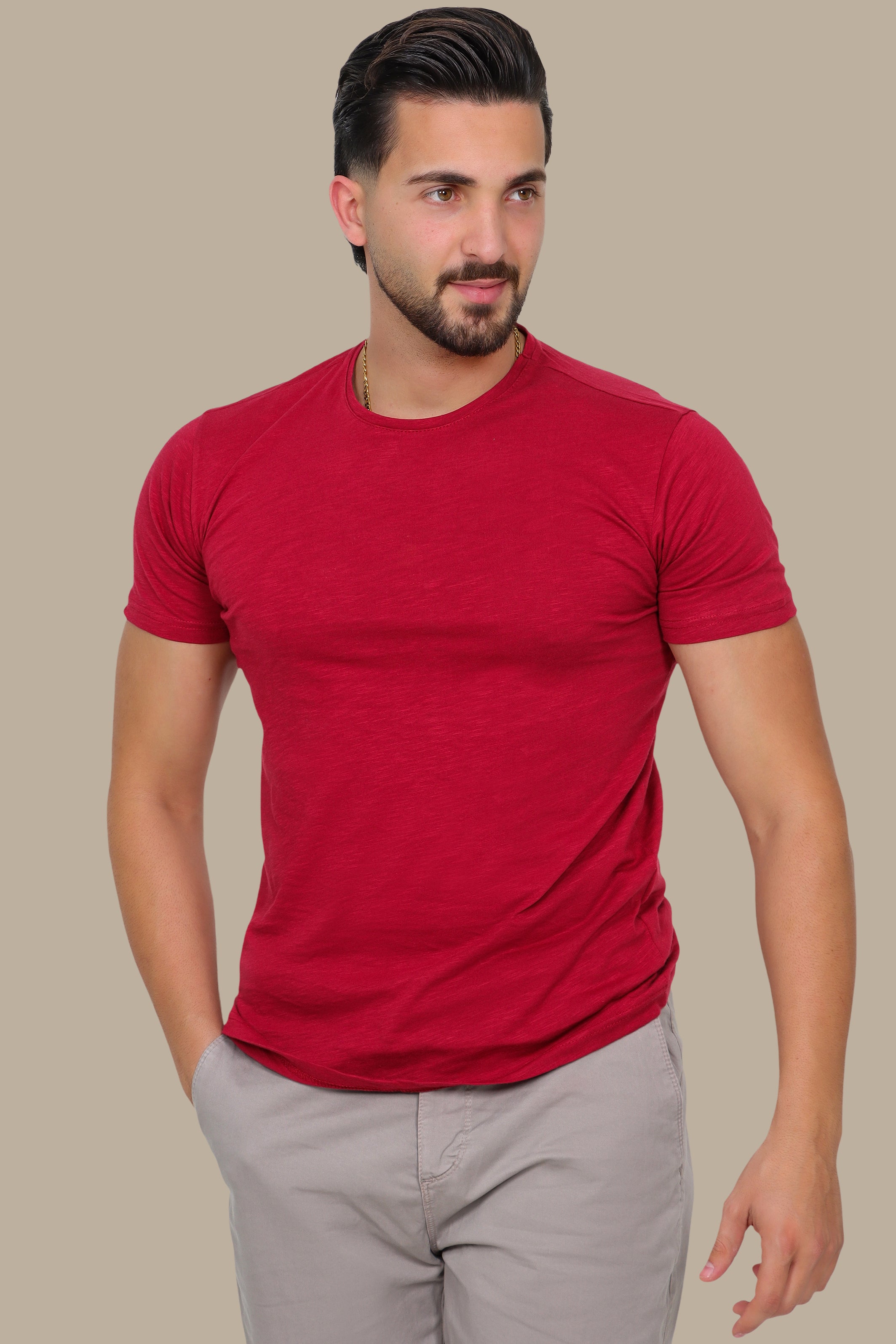 Red Round Neck T-Shirt