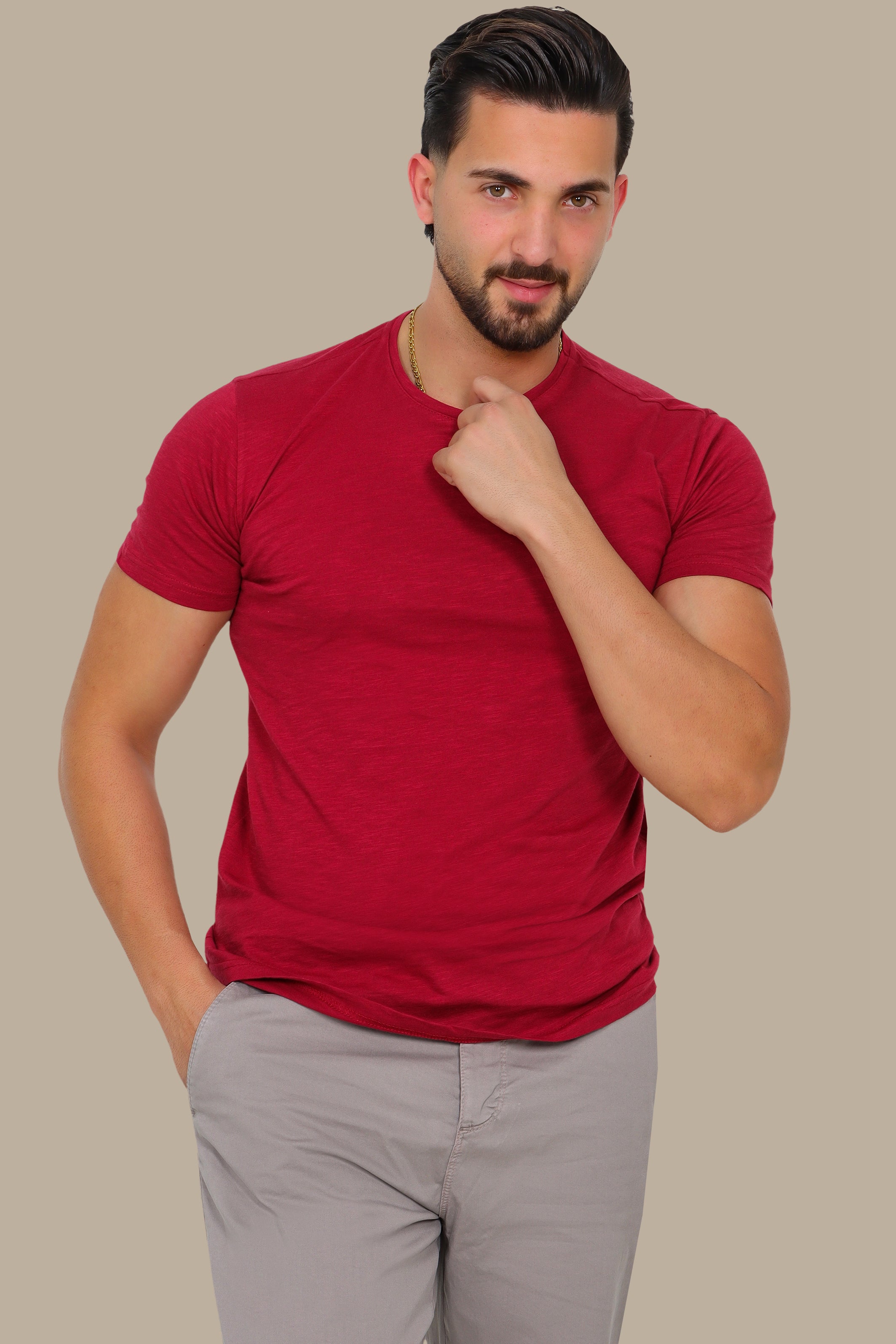 Red Round Neck T-Shirt