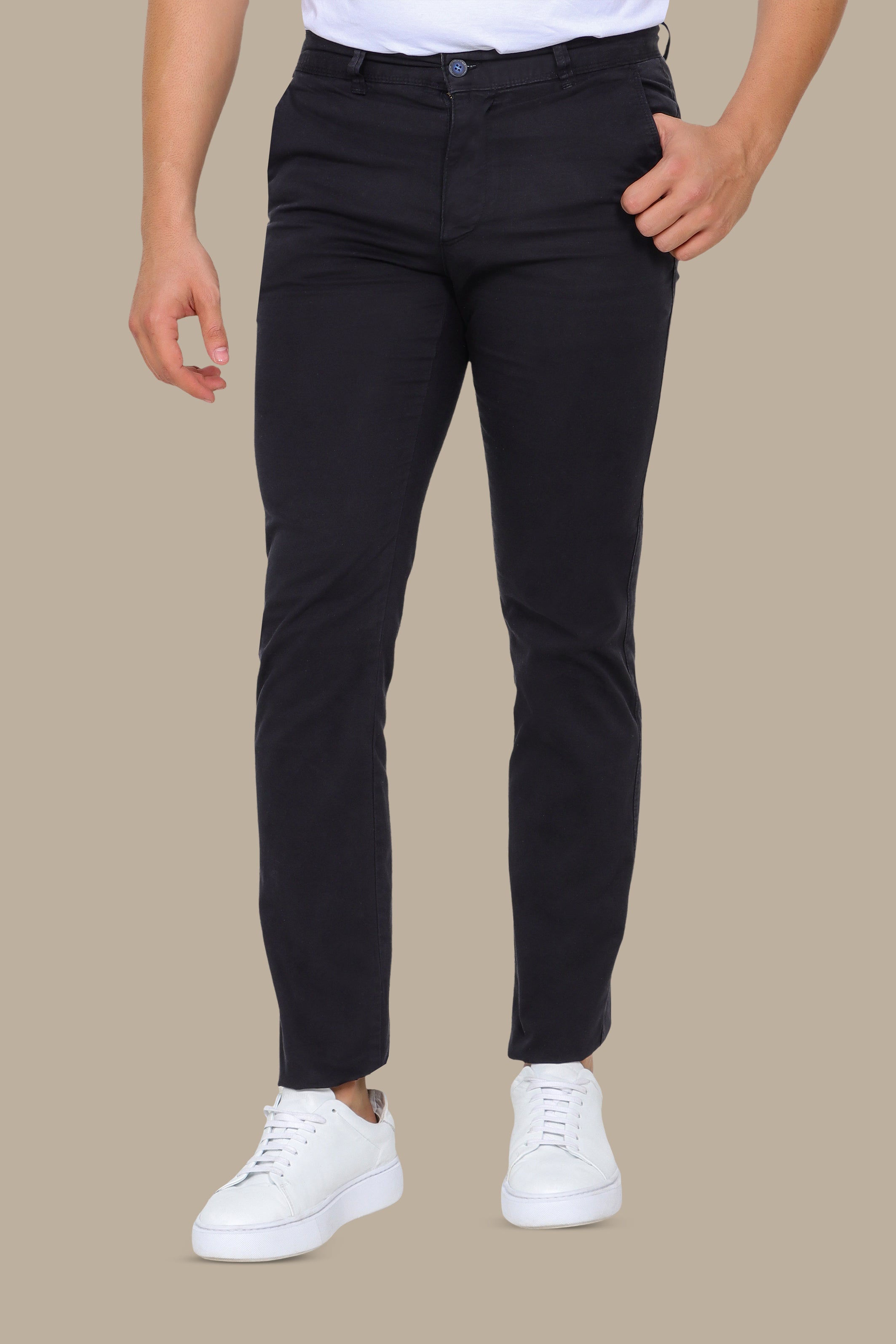 Dark Navy Plain Chinos