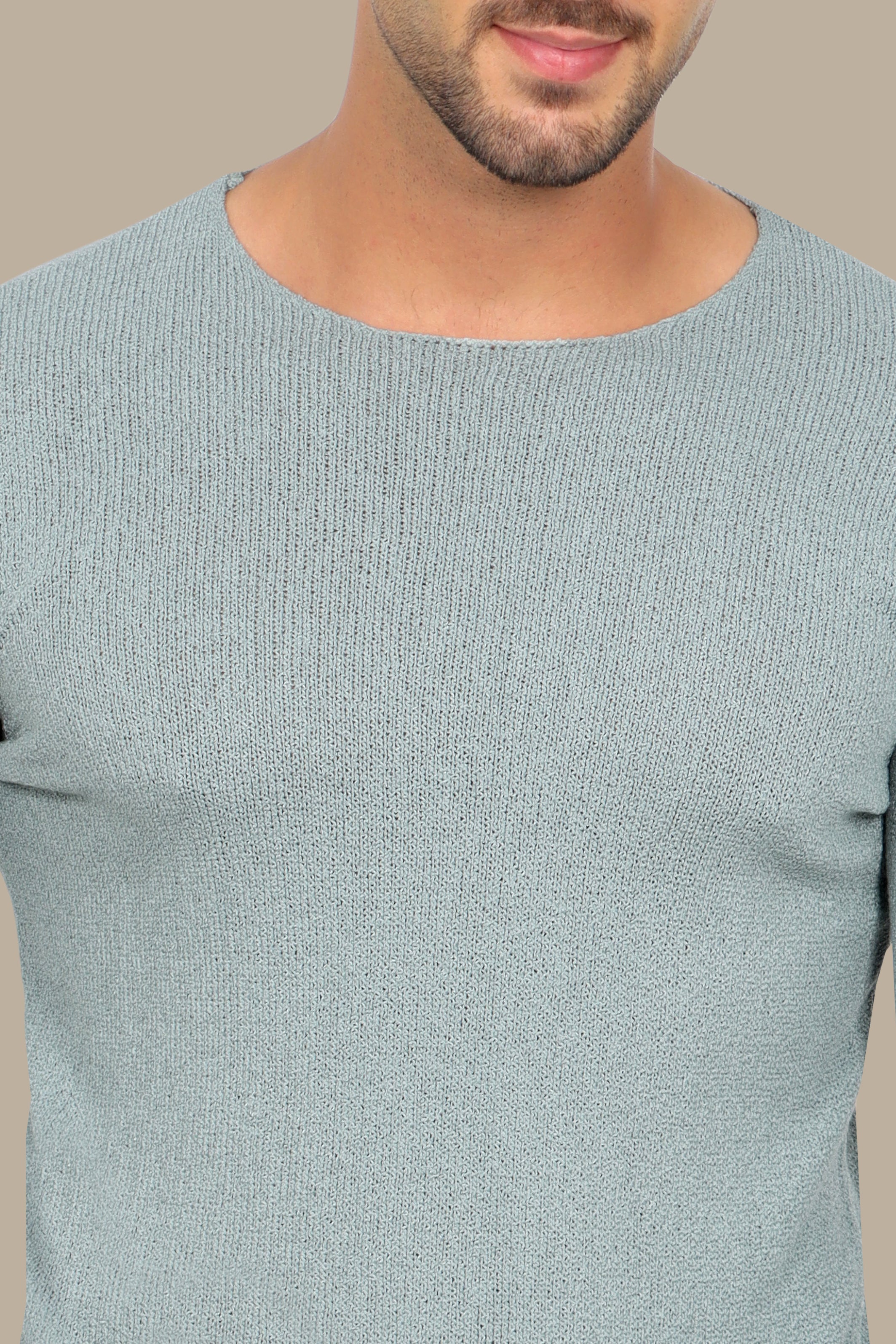 Classic Comfort: Pistache Mercerized Plain Sweater