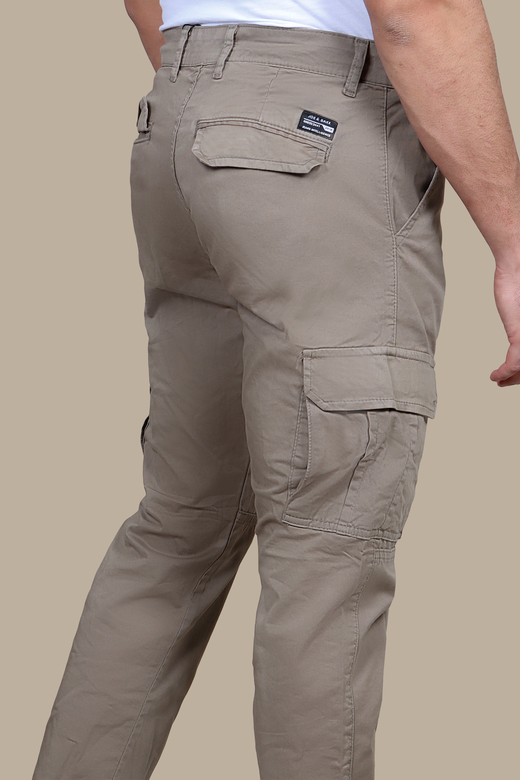 Desert Drift: Beige Regular Cargo Pants