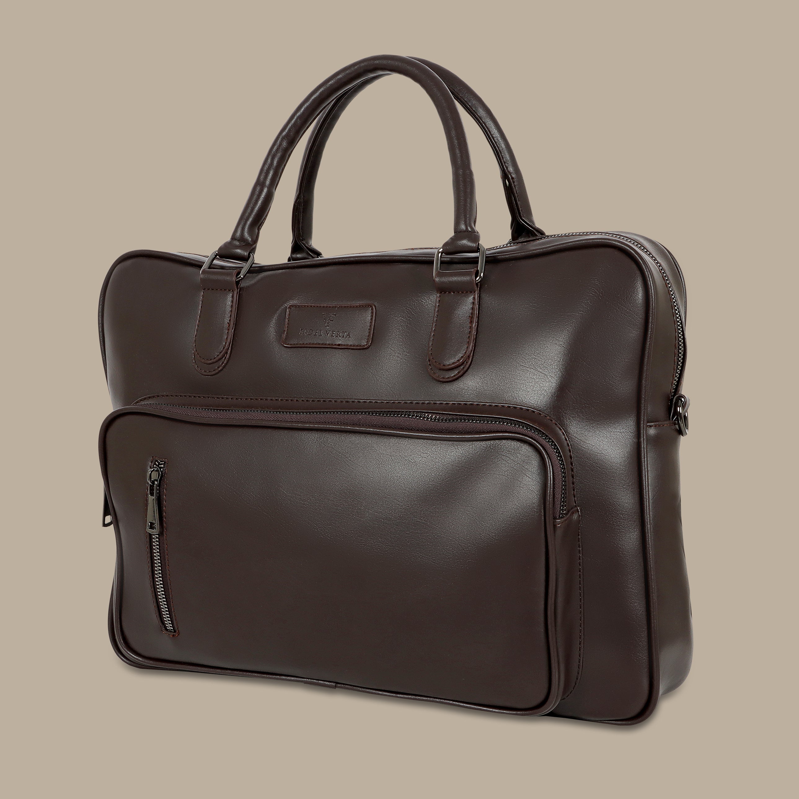 Classic Brown Leather Laptop Bag: Timeless & Functional