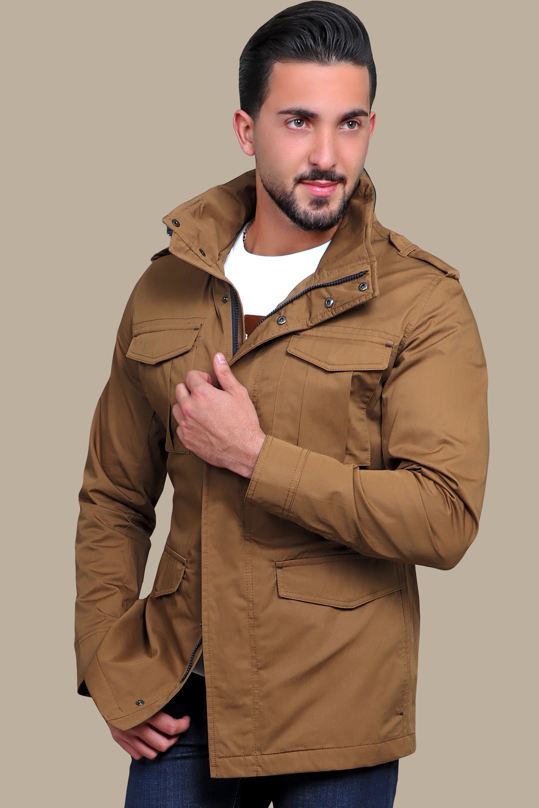 Brown Adventure Safari Jacket: Unleash Your Explorer Spirit