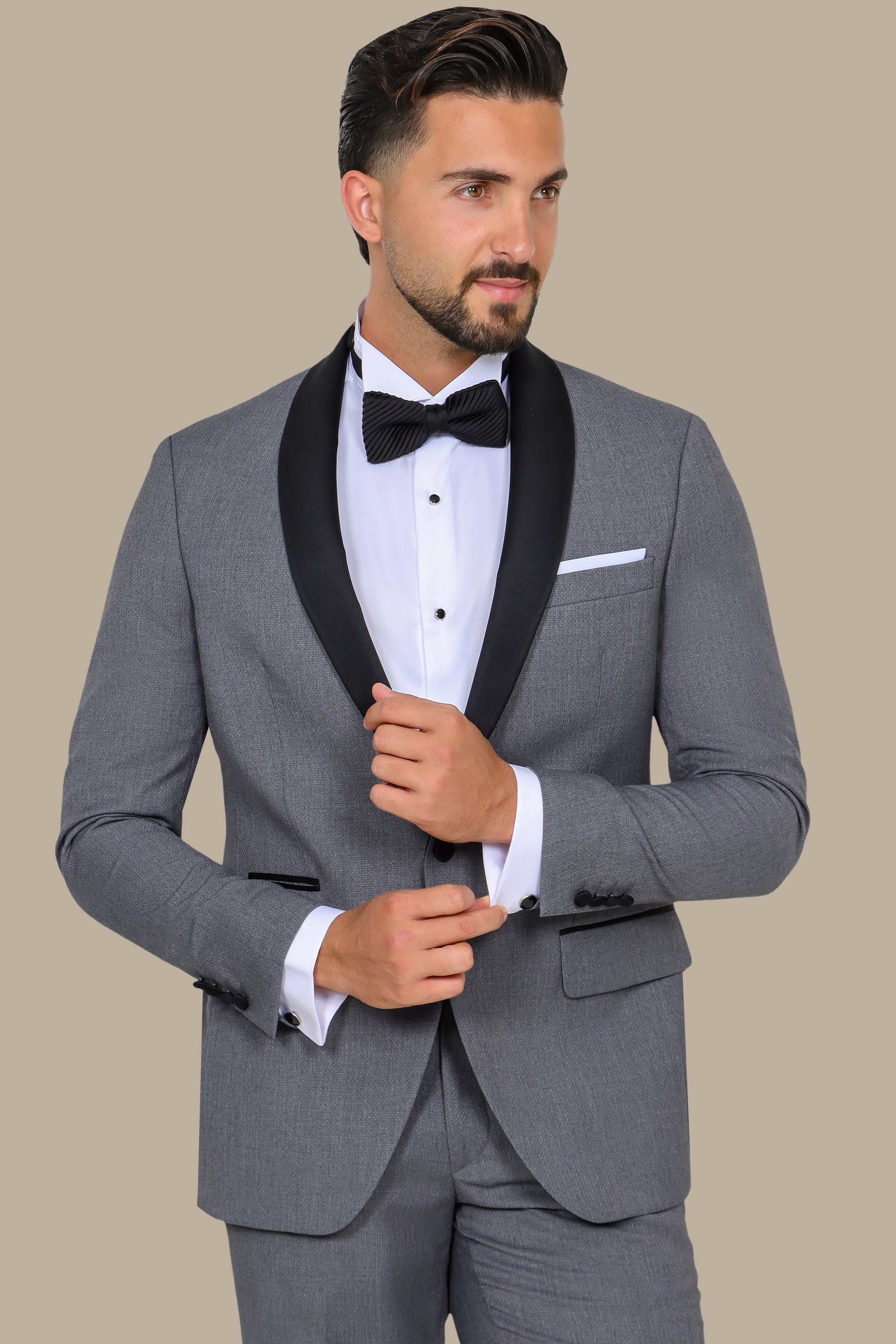 Grey Colchale Structured Tuxedo