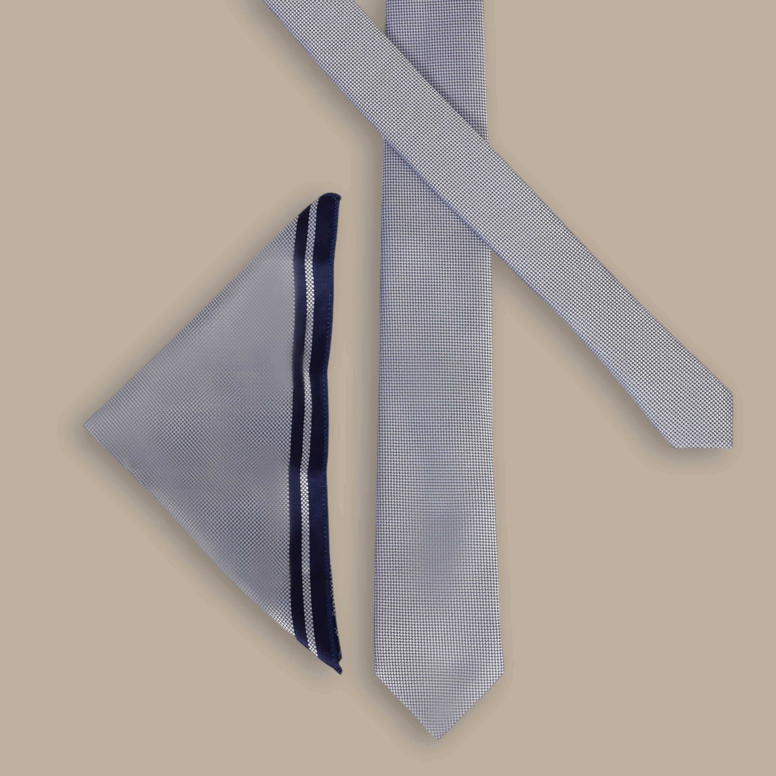 Tie Structure Set in Solid Grey