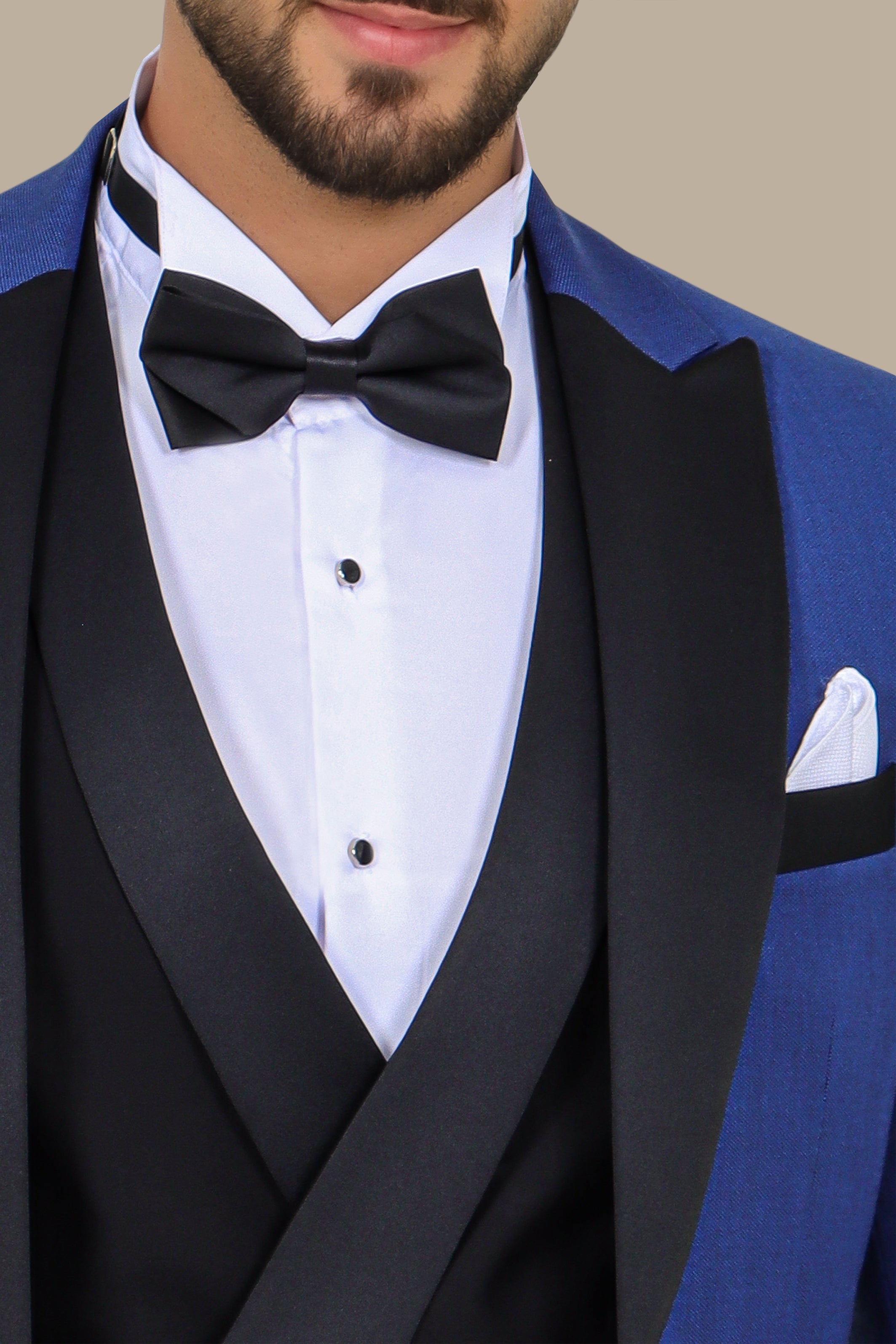 Indigo Chic: Pique Peak 3-Piece Tuxedo