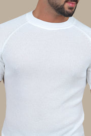 Knitted Round Neck T-Shirt