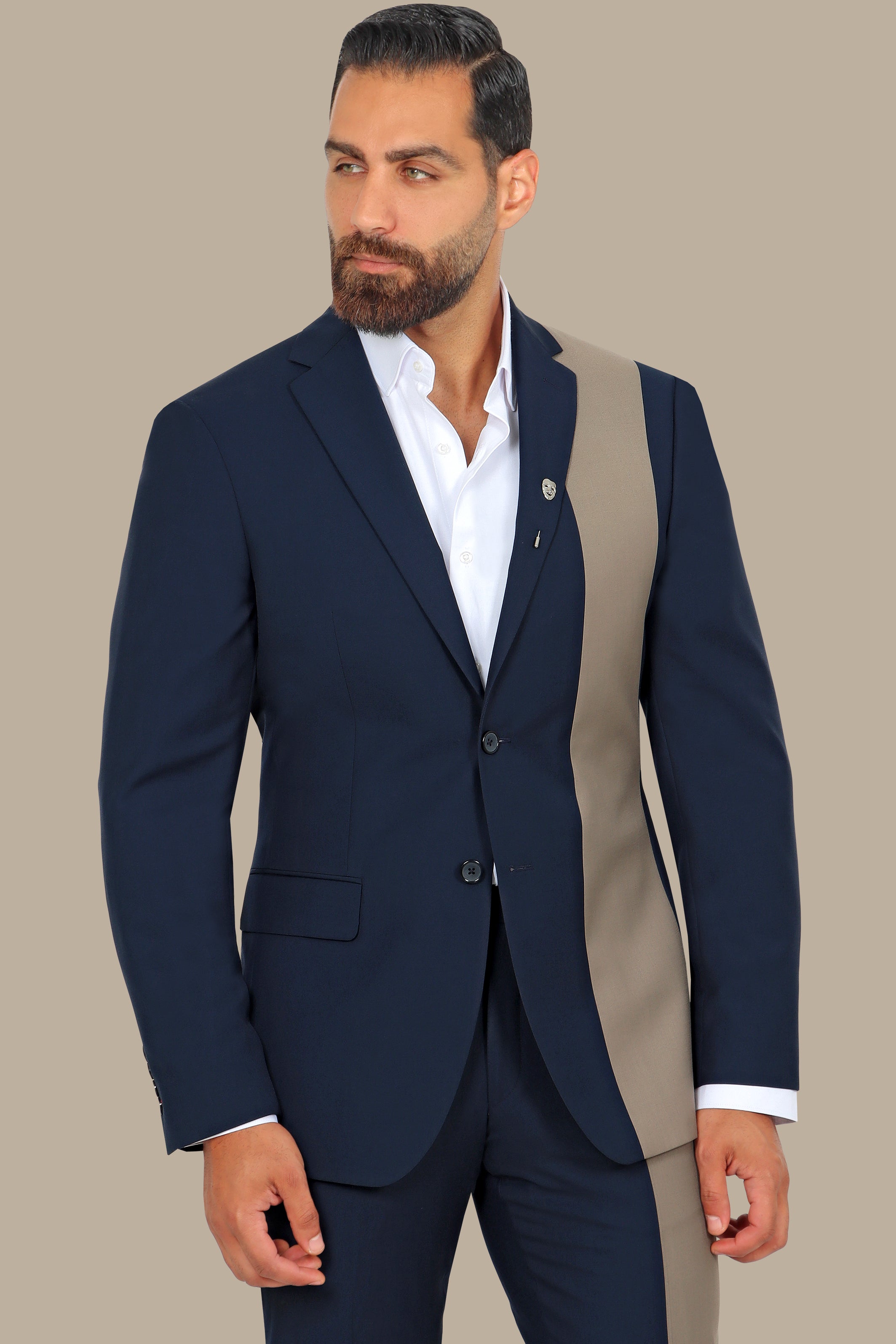 FV Half Navy Half Beige Suit