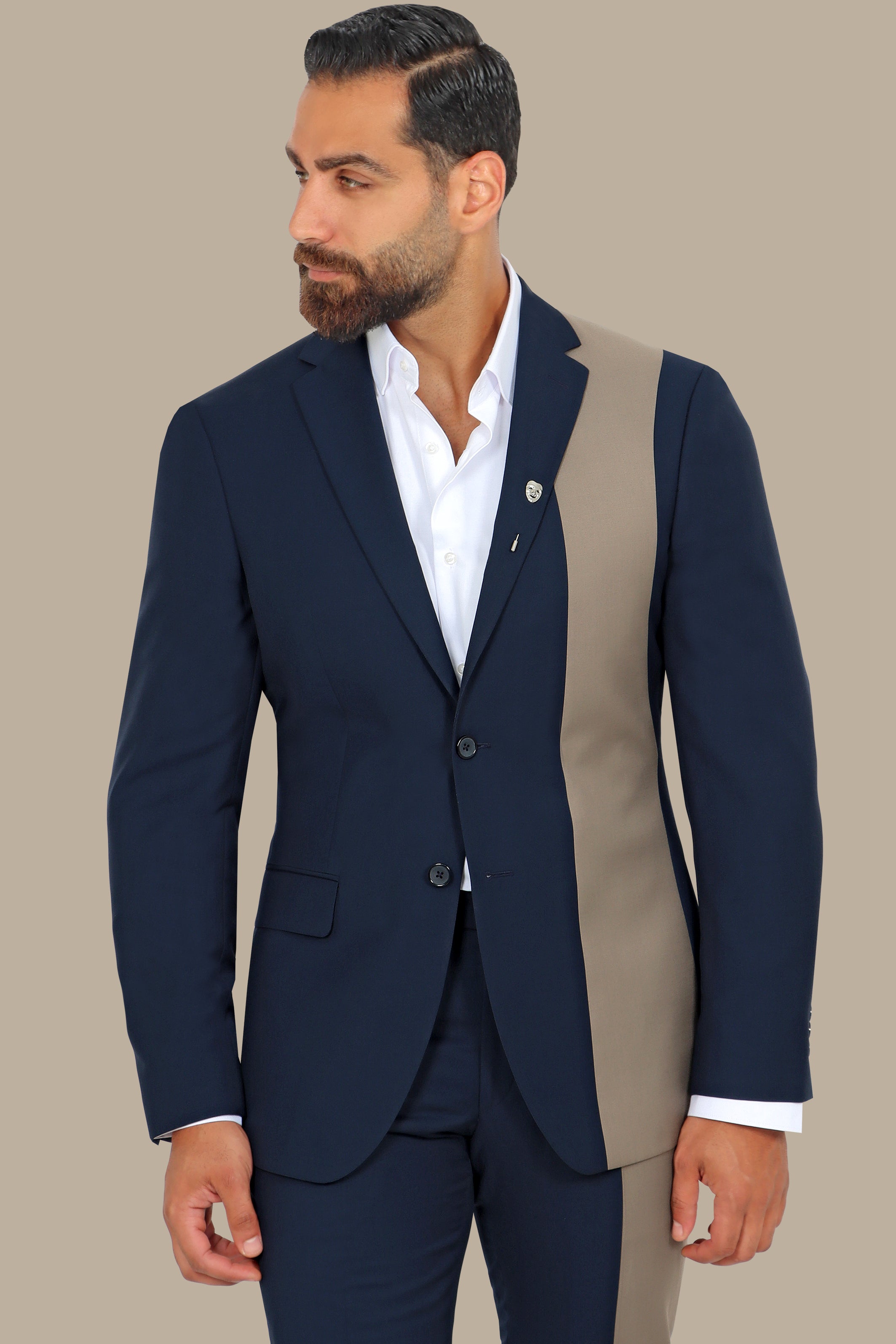 FV Half Navy Half Beige Suit