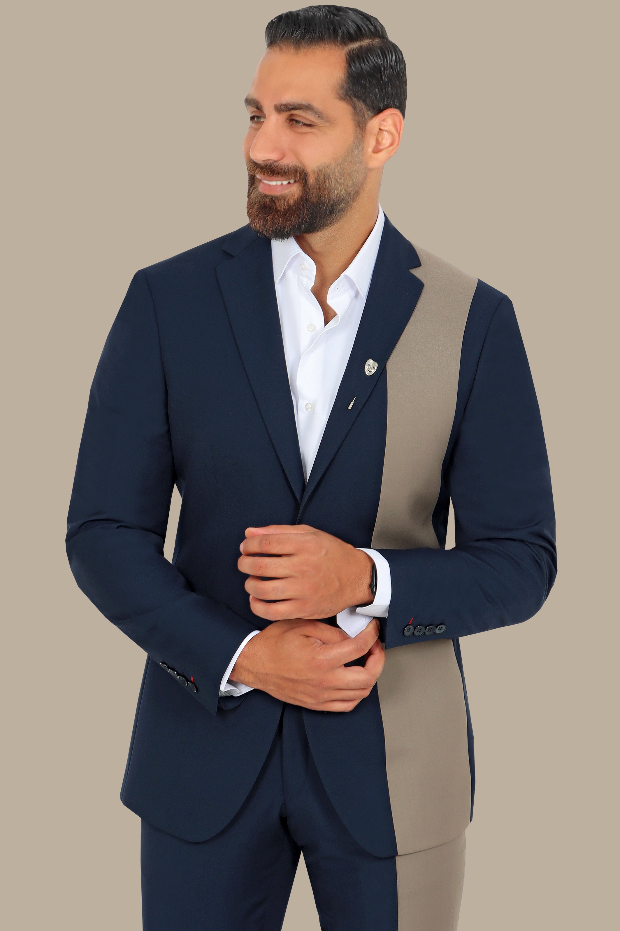 FV Half Navy Half Beige Suit