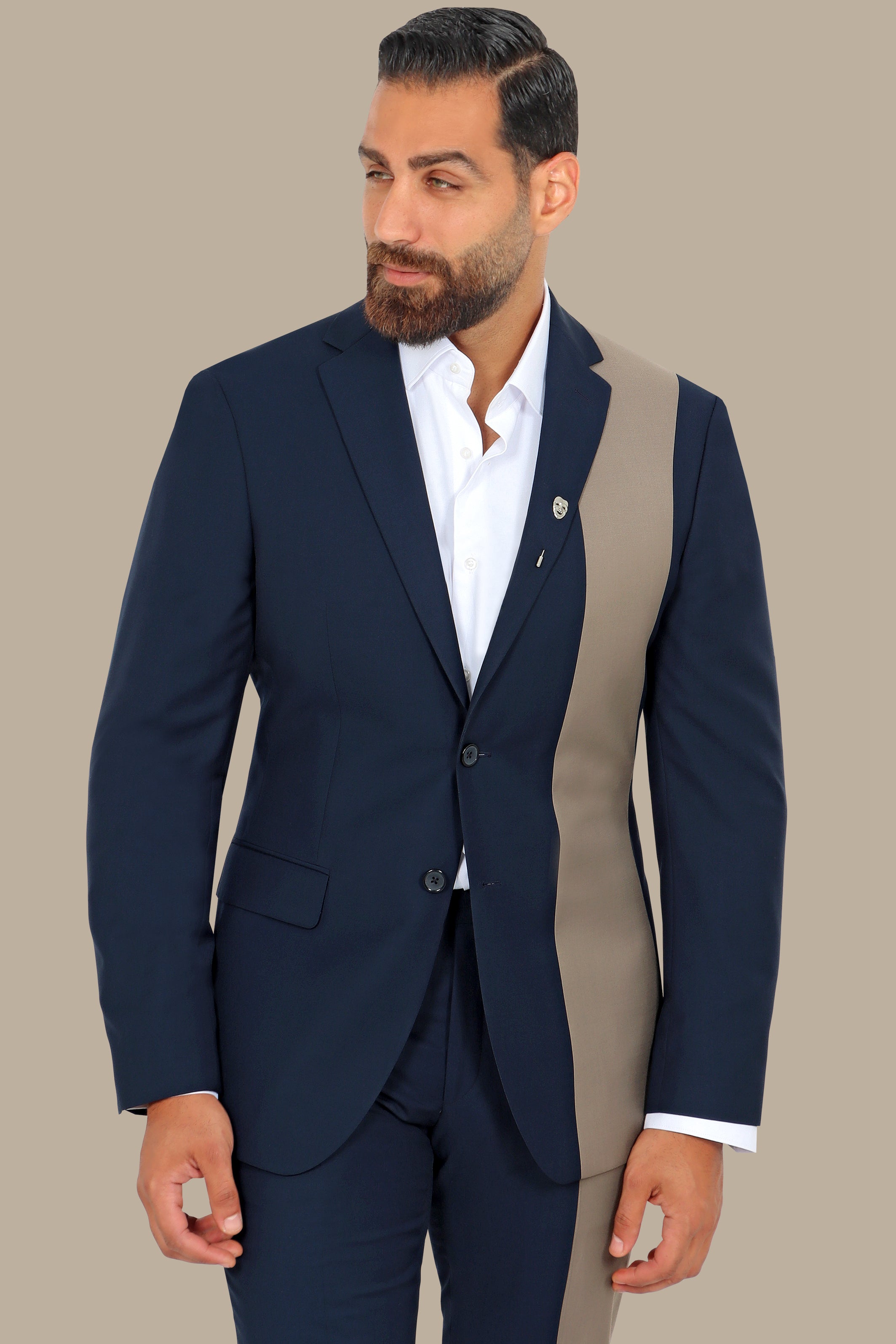 FV Half Navy Half Beige Suit