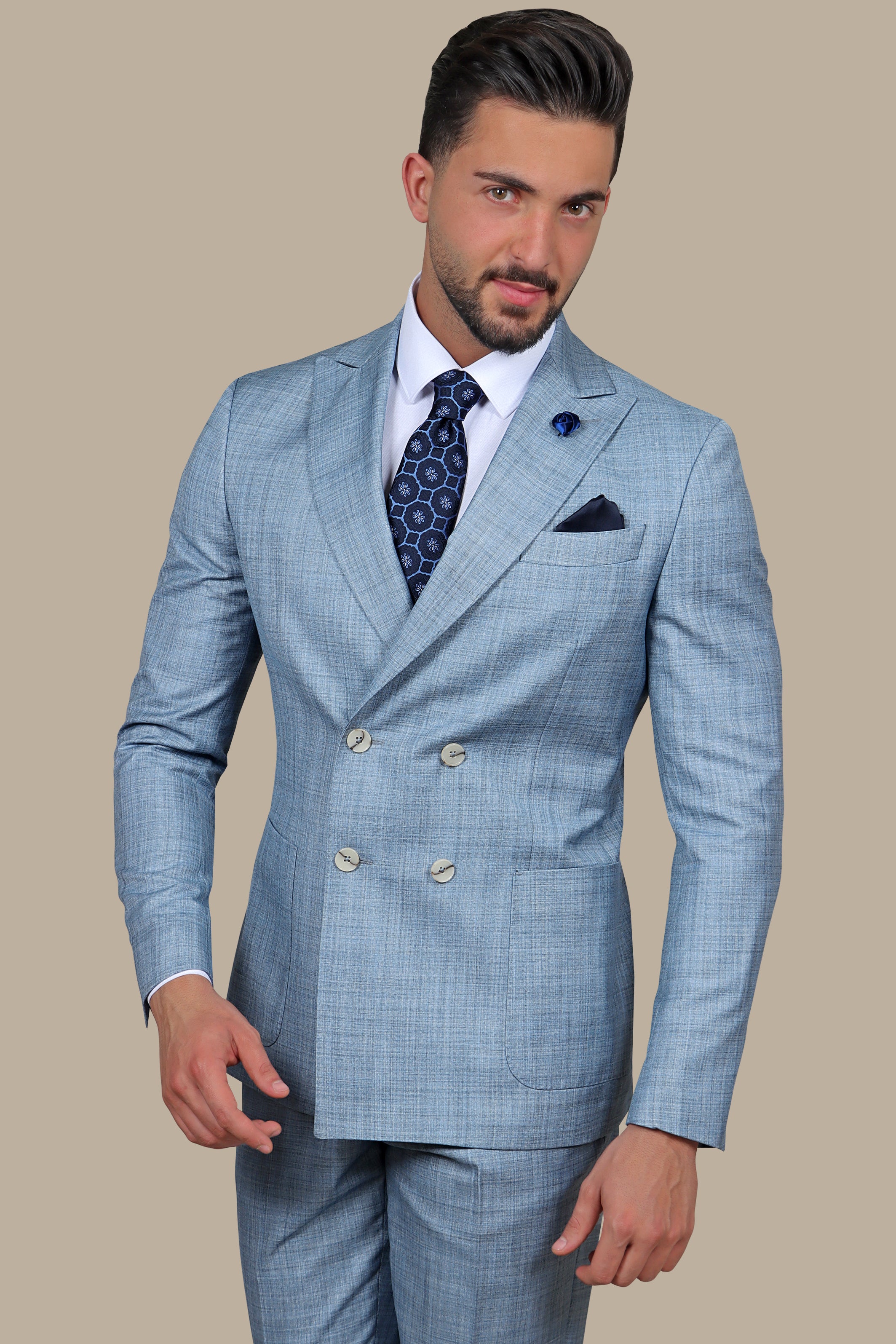 Classic Blue Patch Pocket Suit