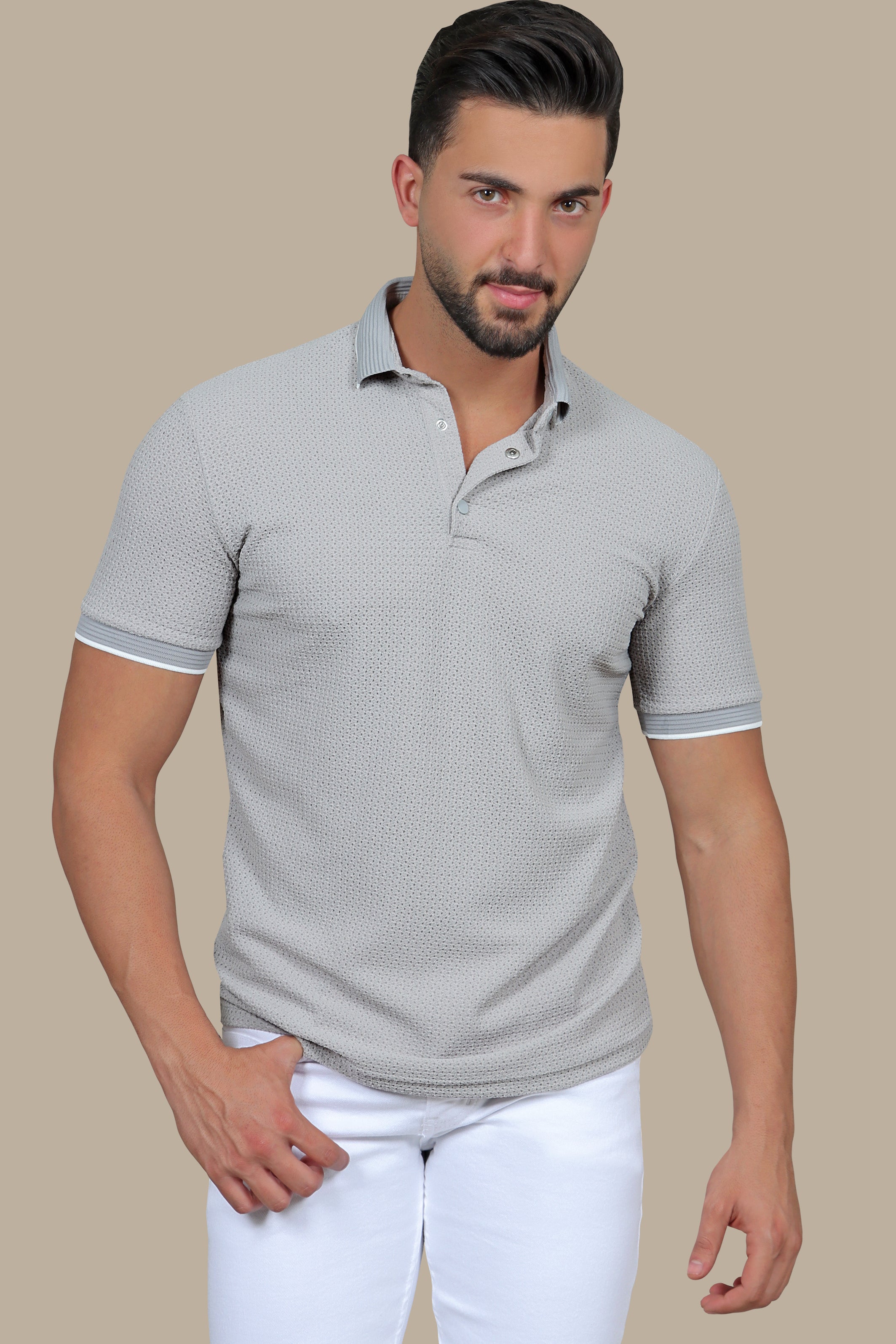 Breathable Grey Polo: Stay Cool in Style!