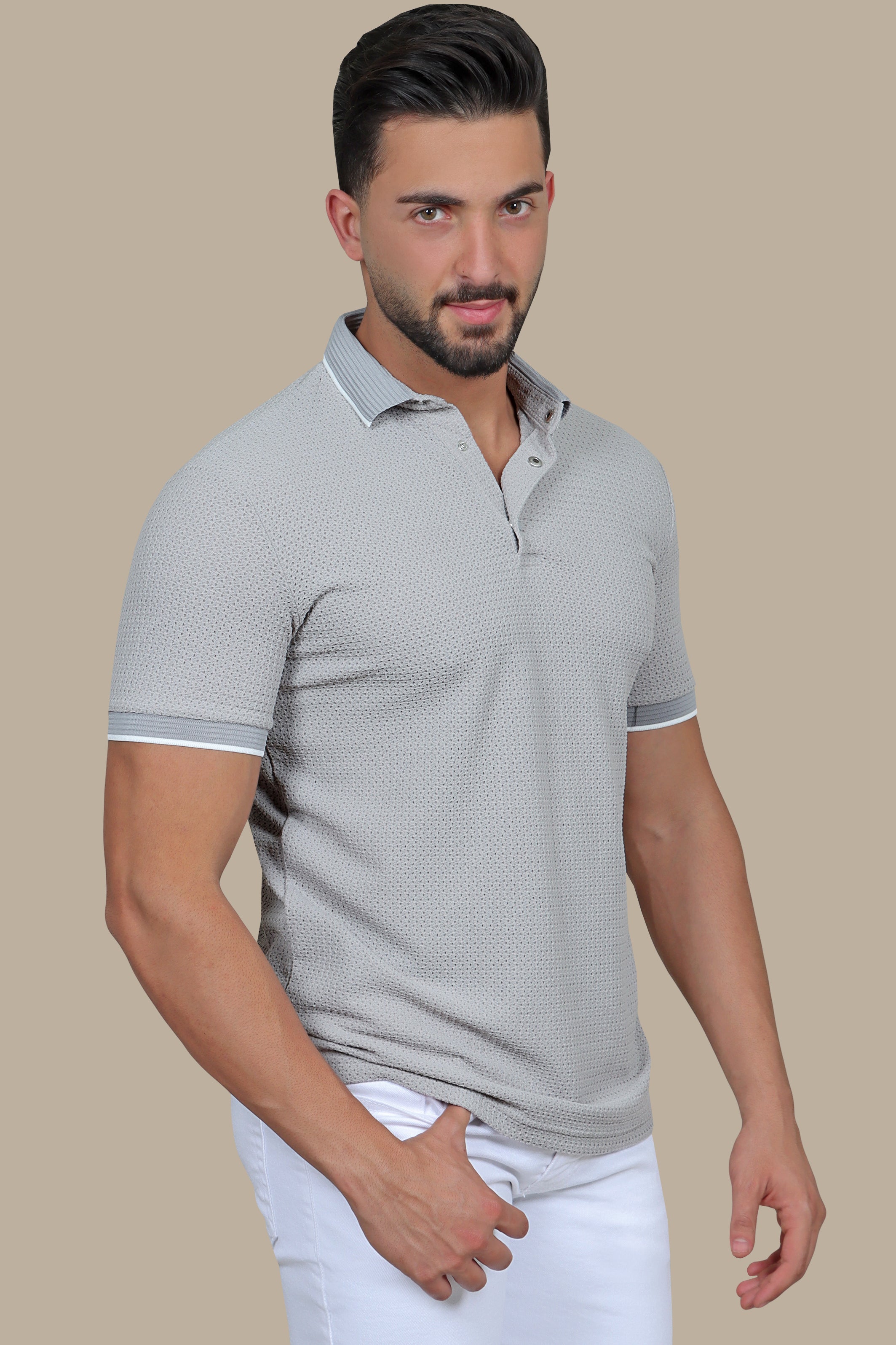 Breathable Grey Polo: Stay Cool in Style!