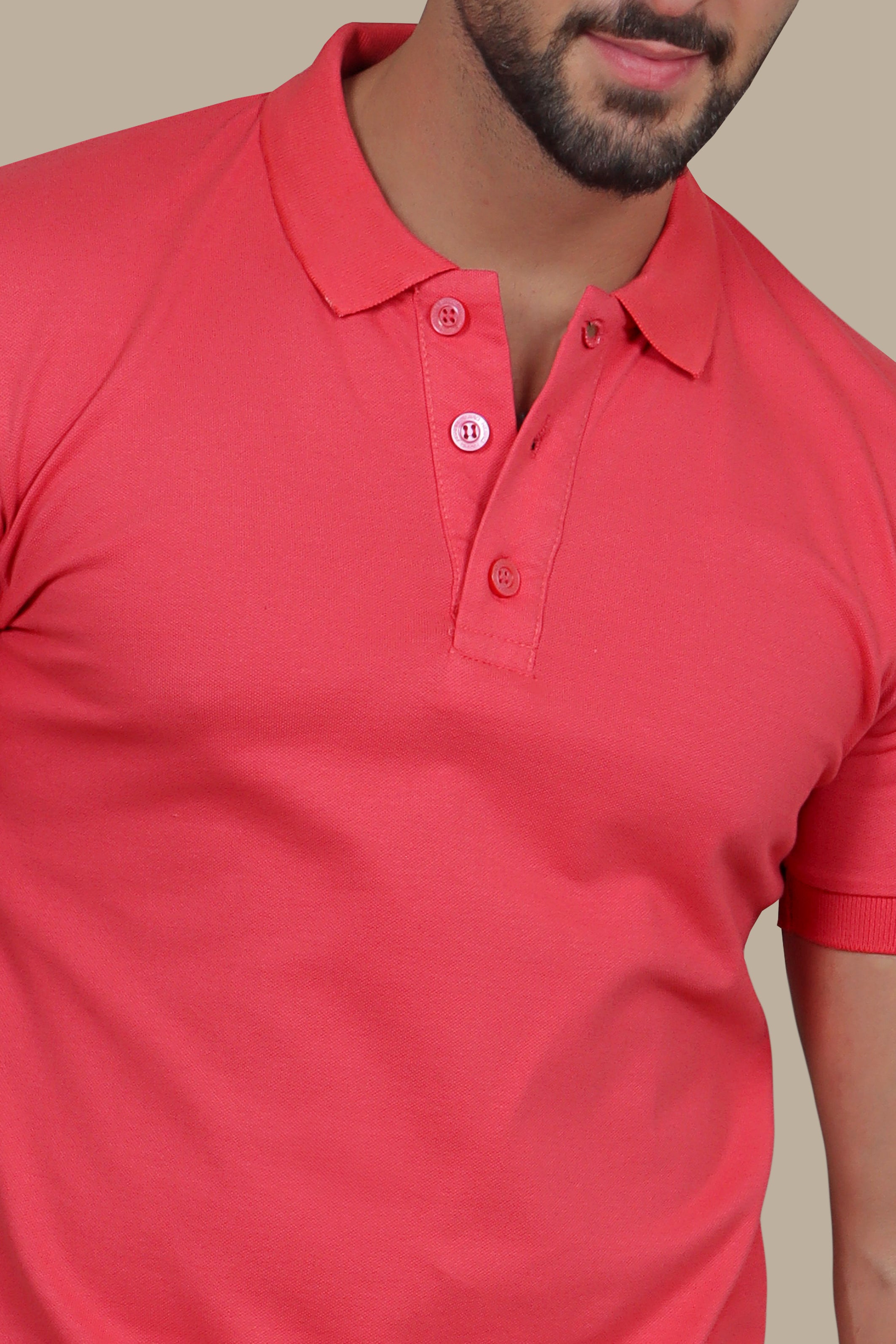 Coral Charm: Polo S/SL Basic Coral