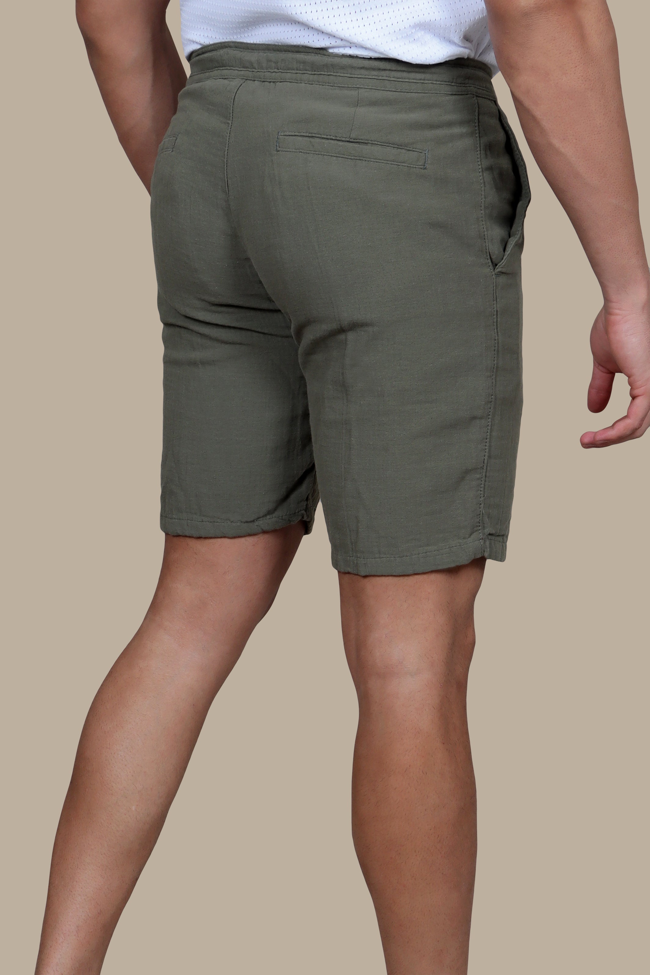 Khaki Chic: The Essential Short Linen Collection