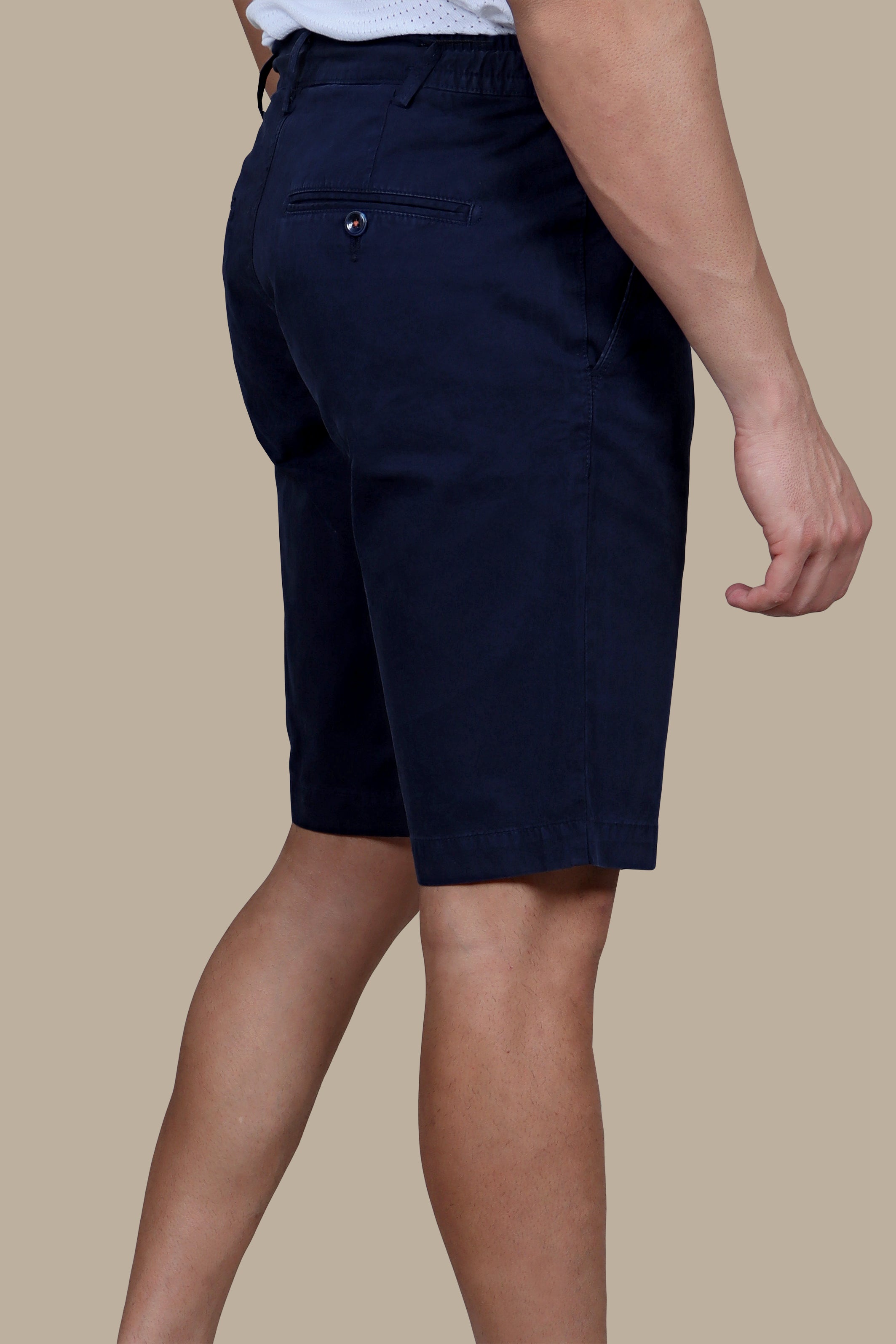 Navy Comfort: Short Tencel with Elastic Band