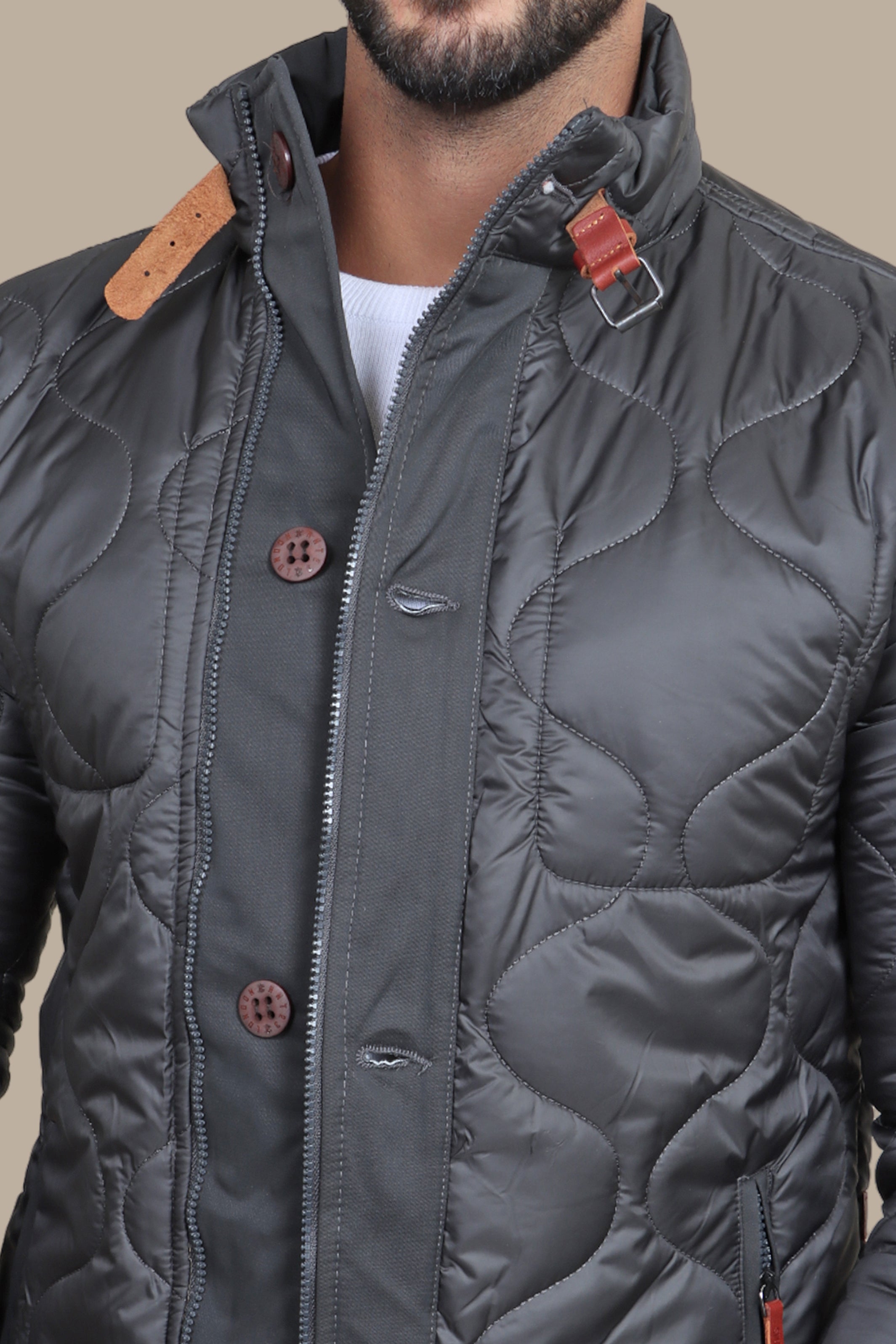 Quilted Puffer Excellence in Dark Gray