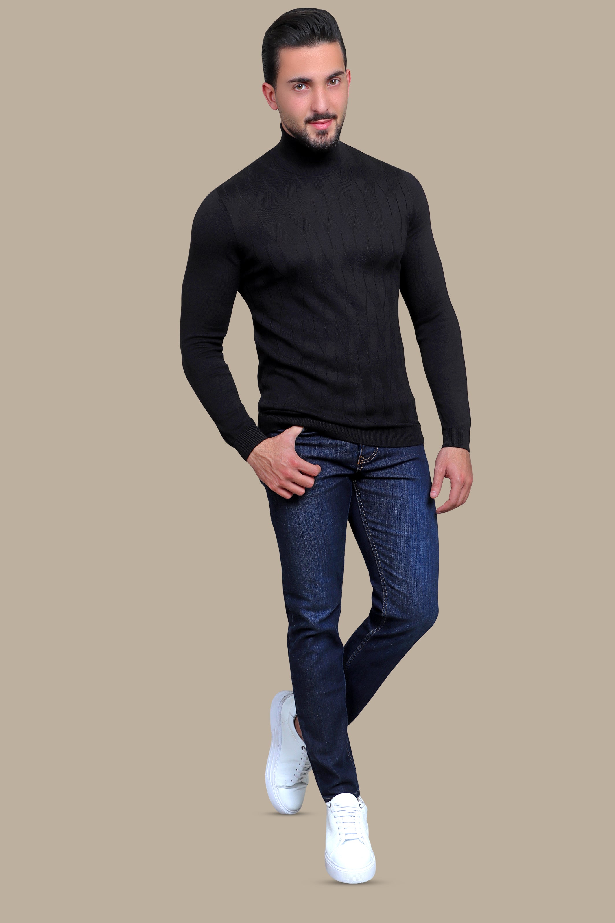 Classic black turtleneck best sale