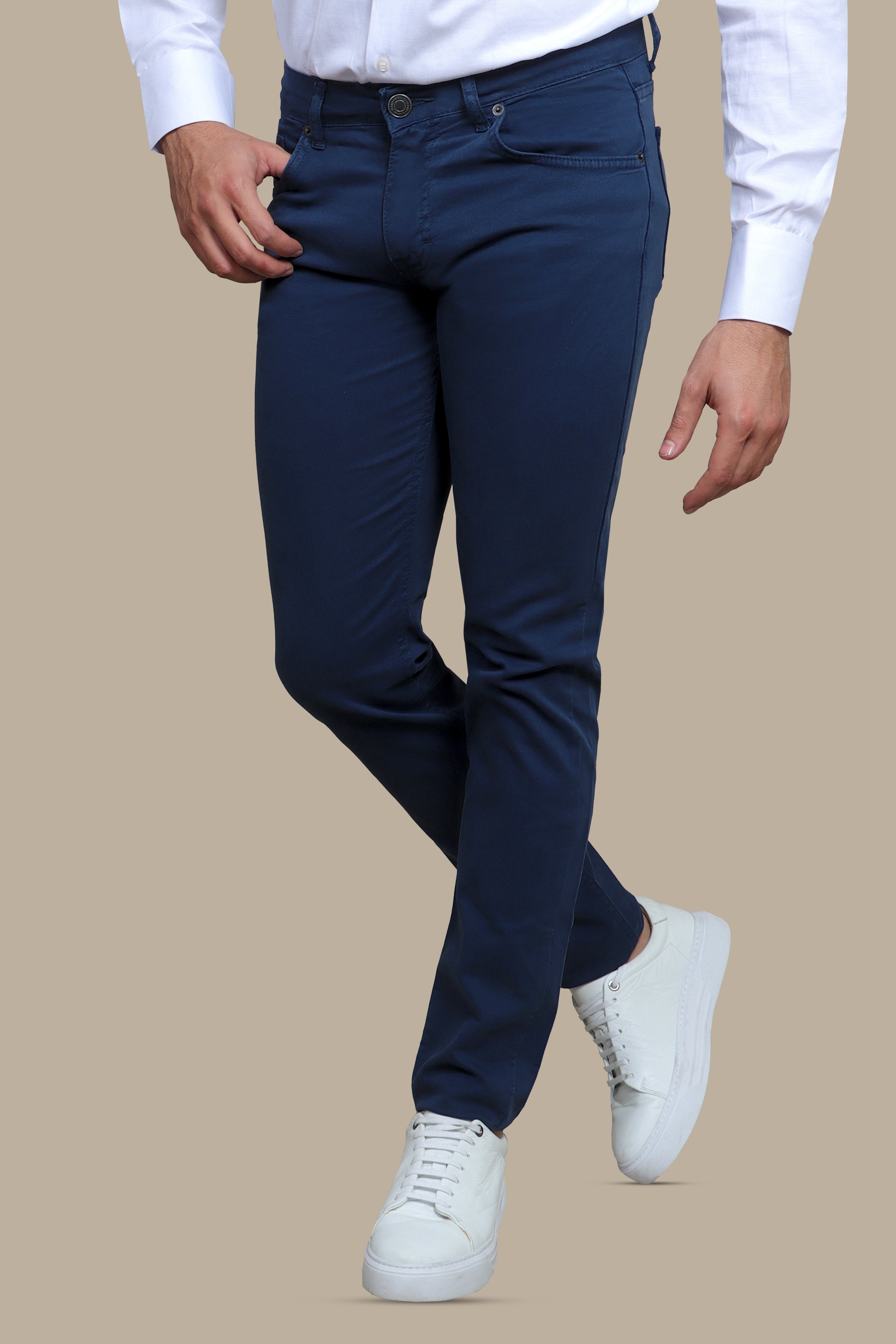 Indigo Allure: 5-Pocket Oxford Pants in Timeless Hues