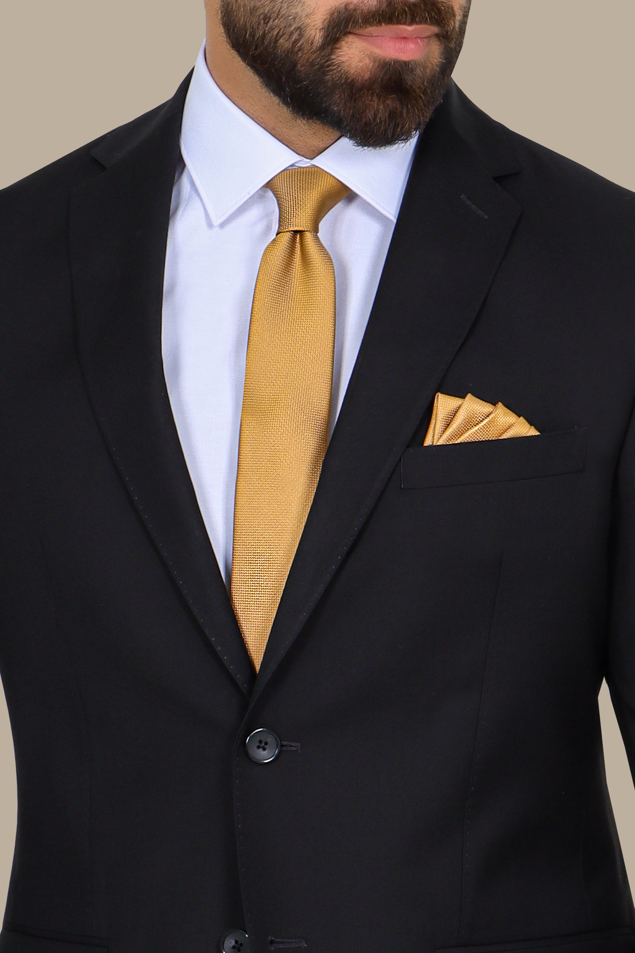 Classic Elegance: The Black Plain Notch Suit