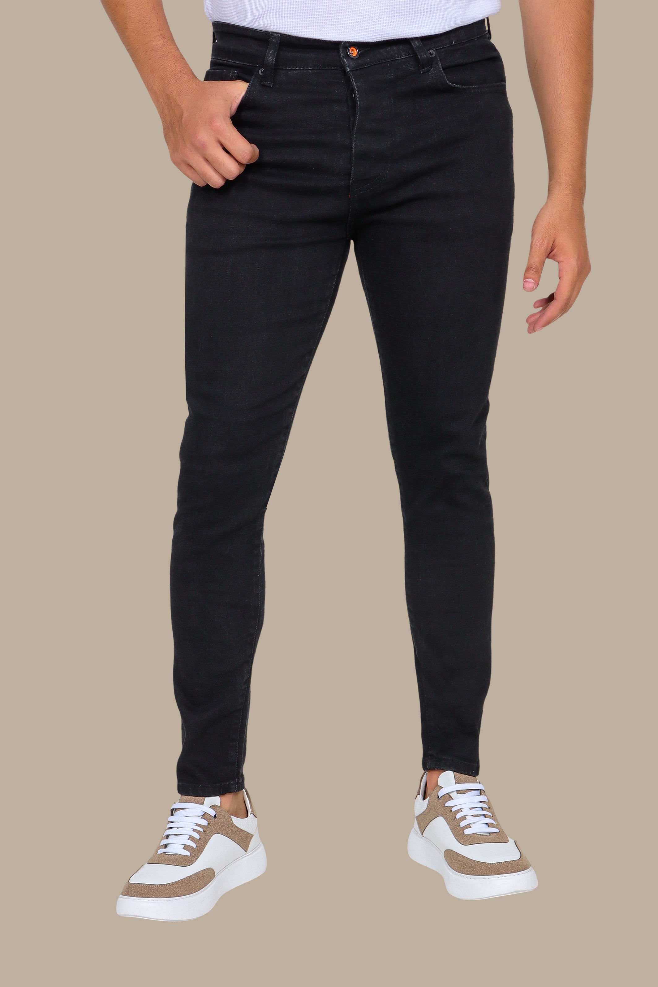 Black Plain Jeans – Regular Fit