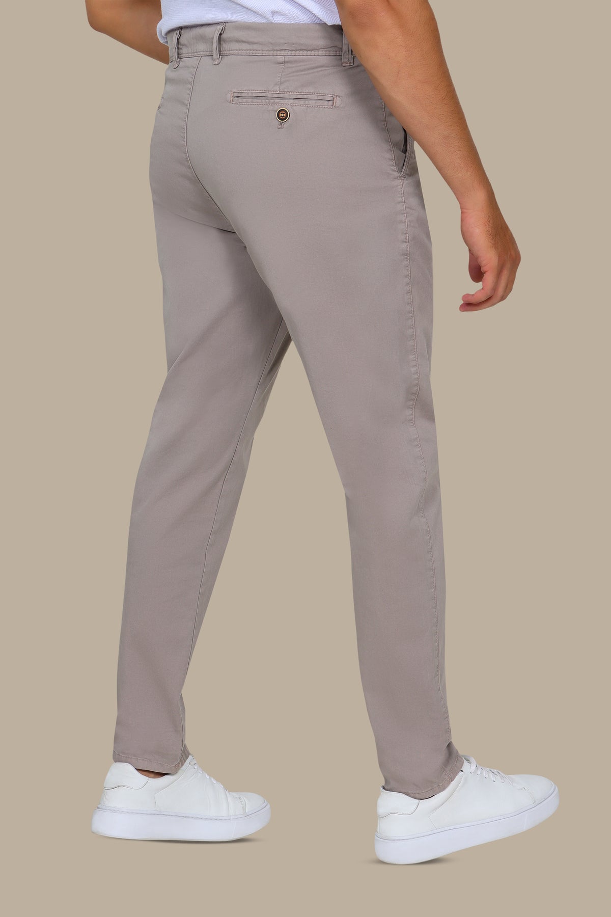 Light Brown Chino Plain Pants