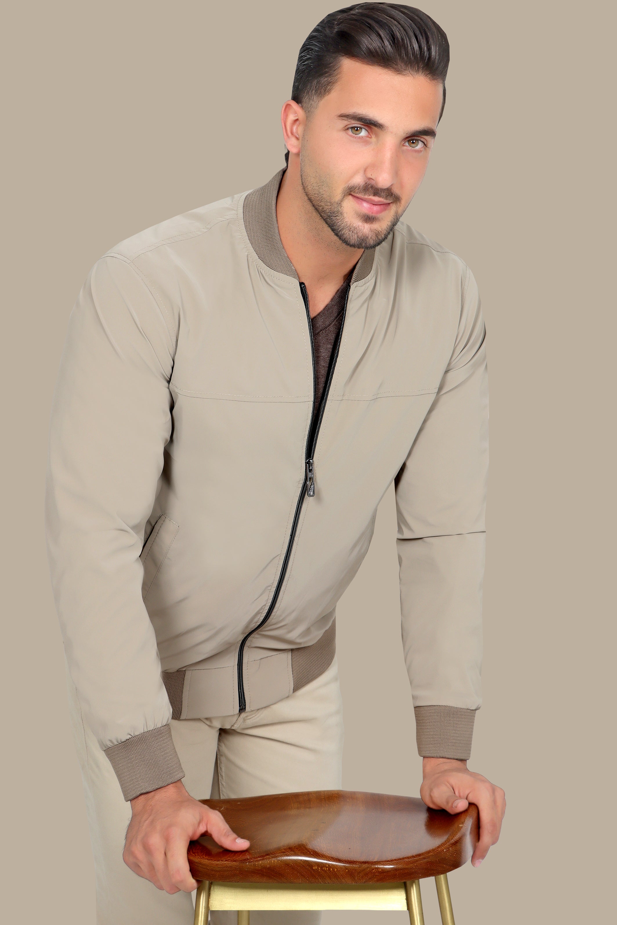 Light Brown Waterproof Blouson – Stylish & Practical