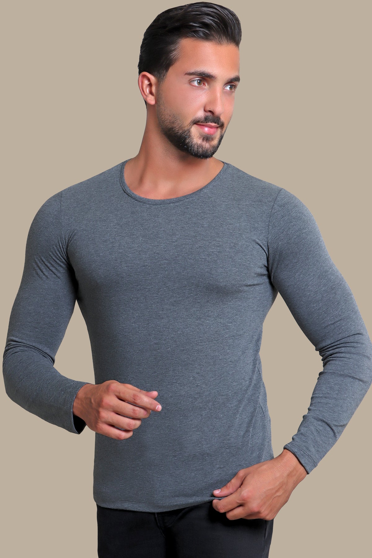 Long Sleeve Basic Round Neck T-Shirt