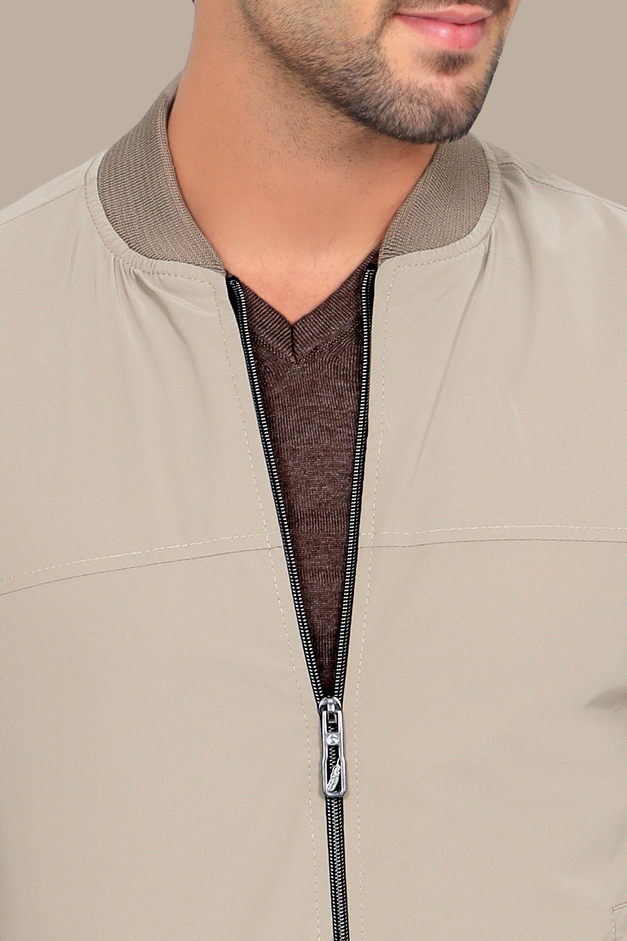 Light Brown Waterproof Blouson – Stylish & Practical