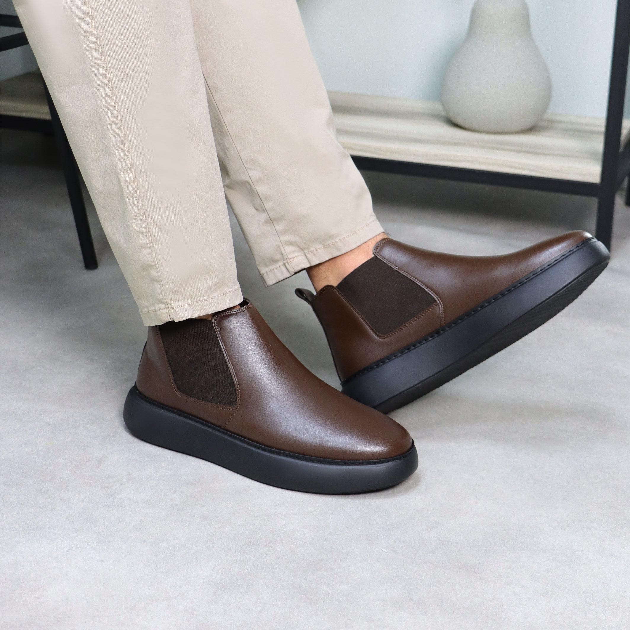 Casual Ankle Boots – Brown