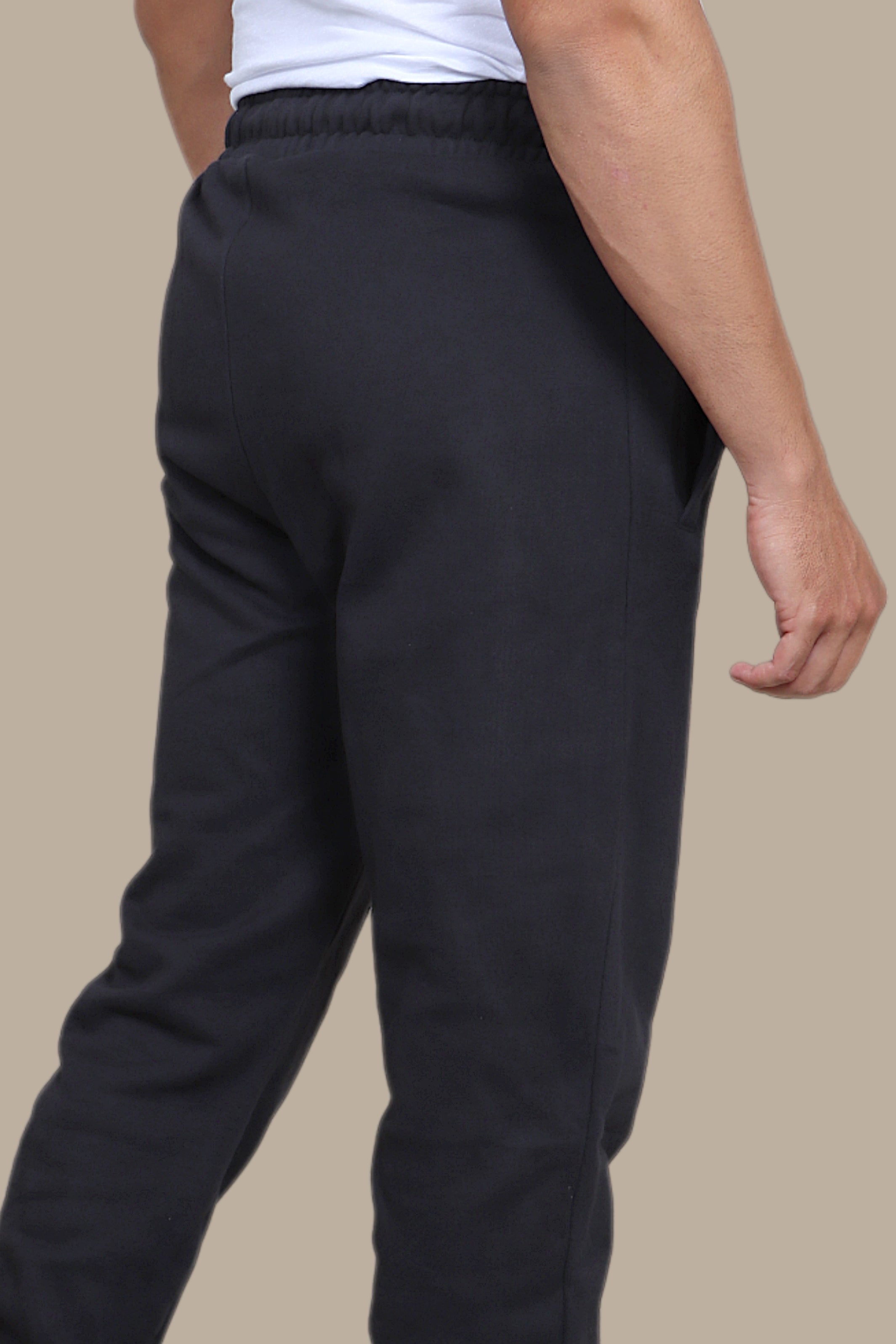 Black Oversized Joggers: Ankle Band Comfort