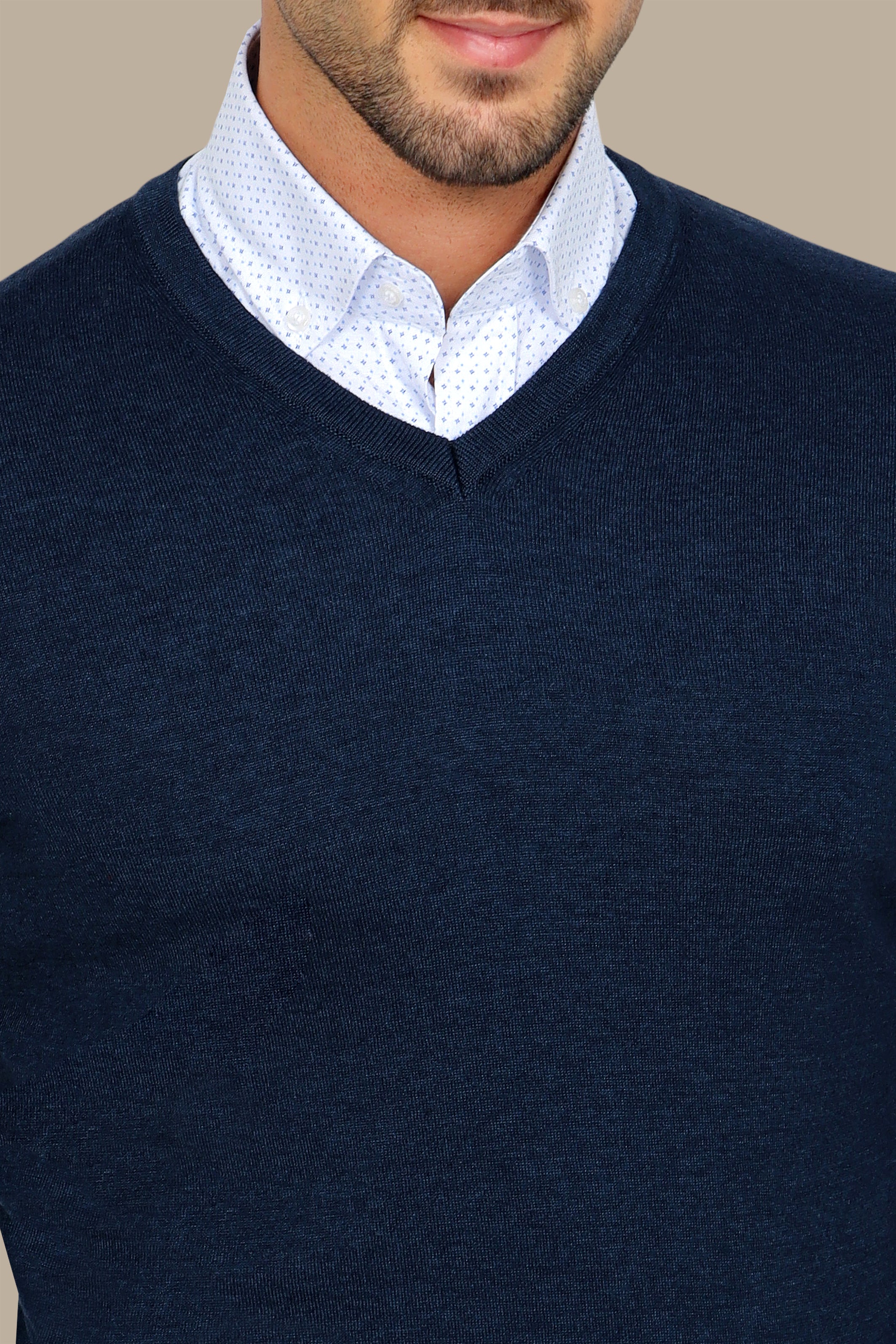 Classic Blue V-Neck Sweater