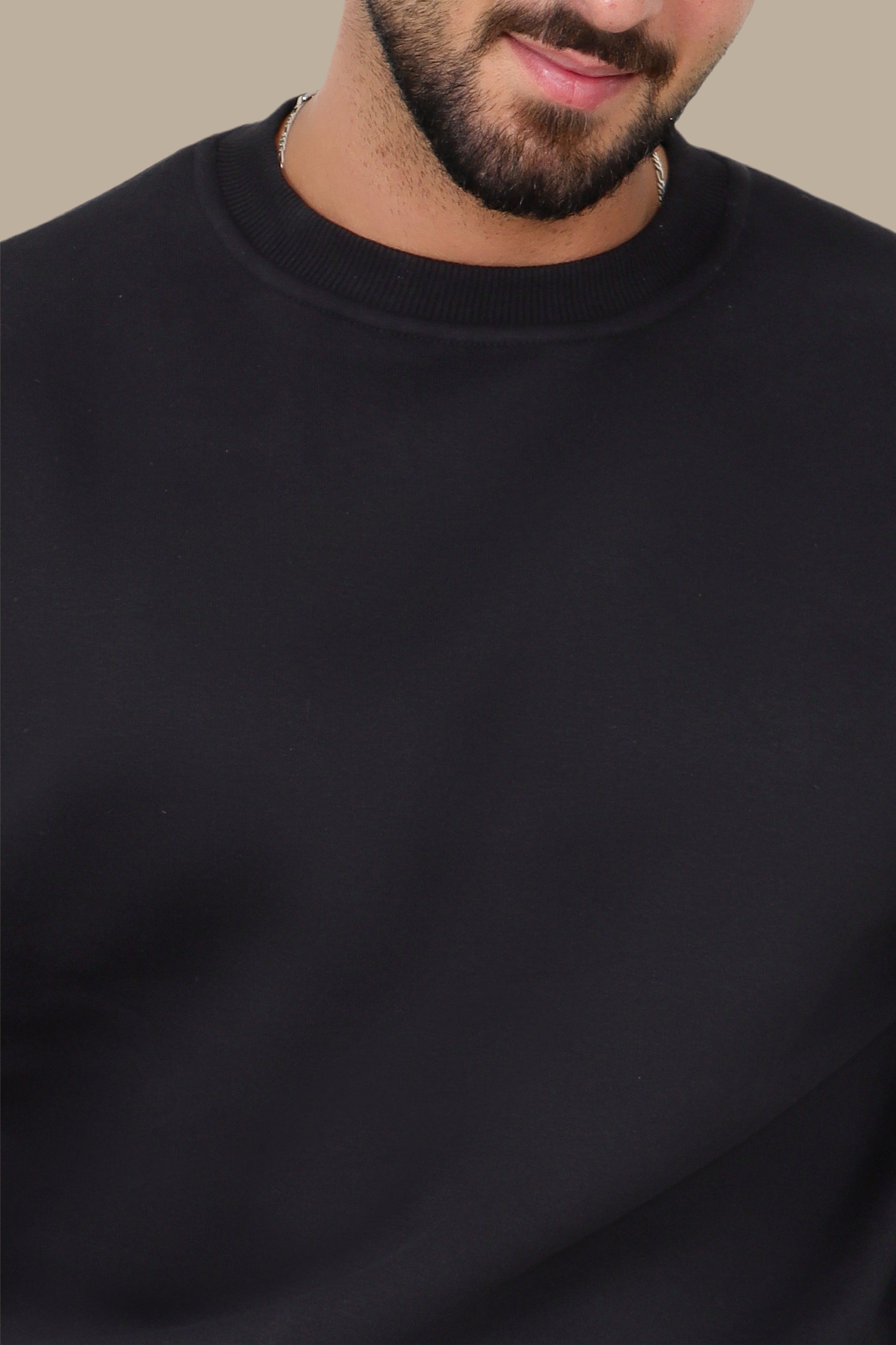 Oversized Basic Sweatshirt – Black