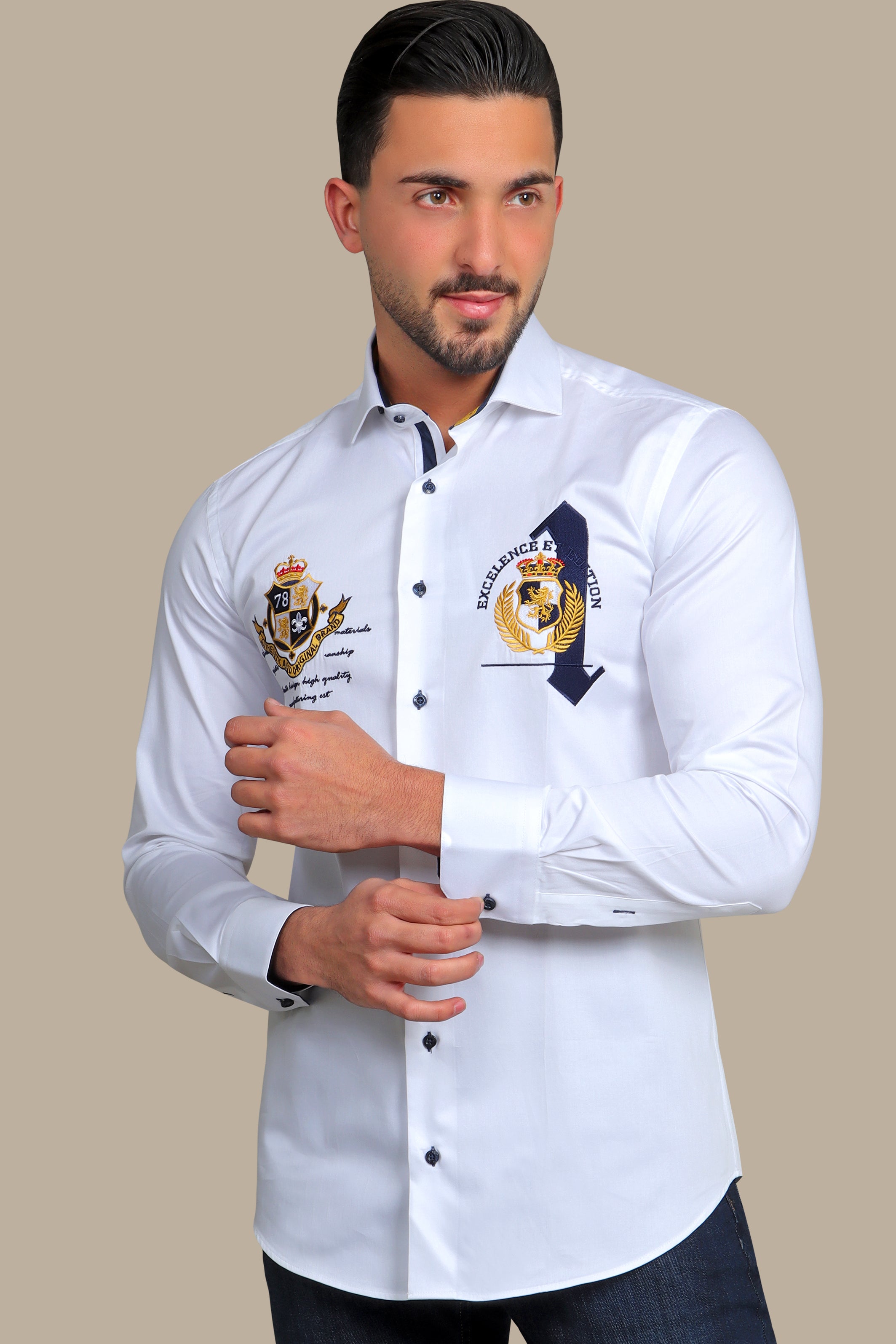 Shirt Patch Long Sleeve | White