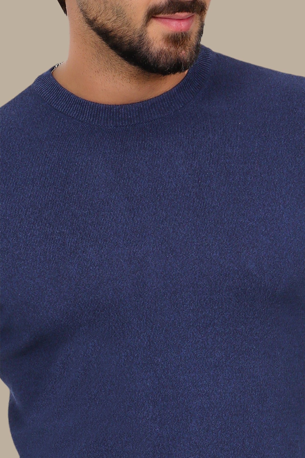 Blue Round-Neck Sweater