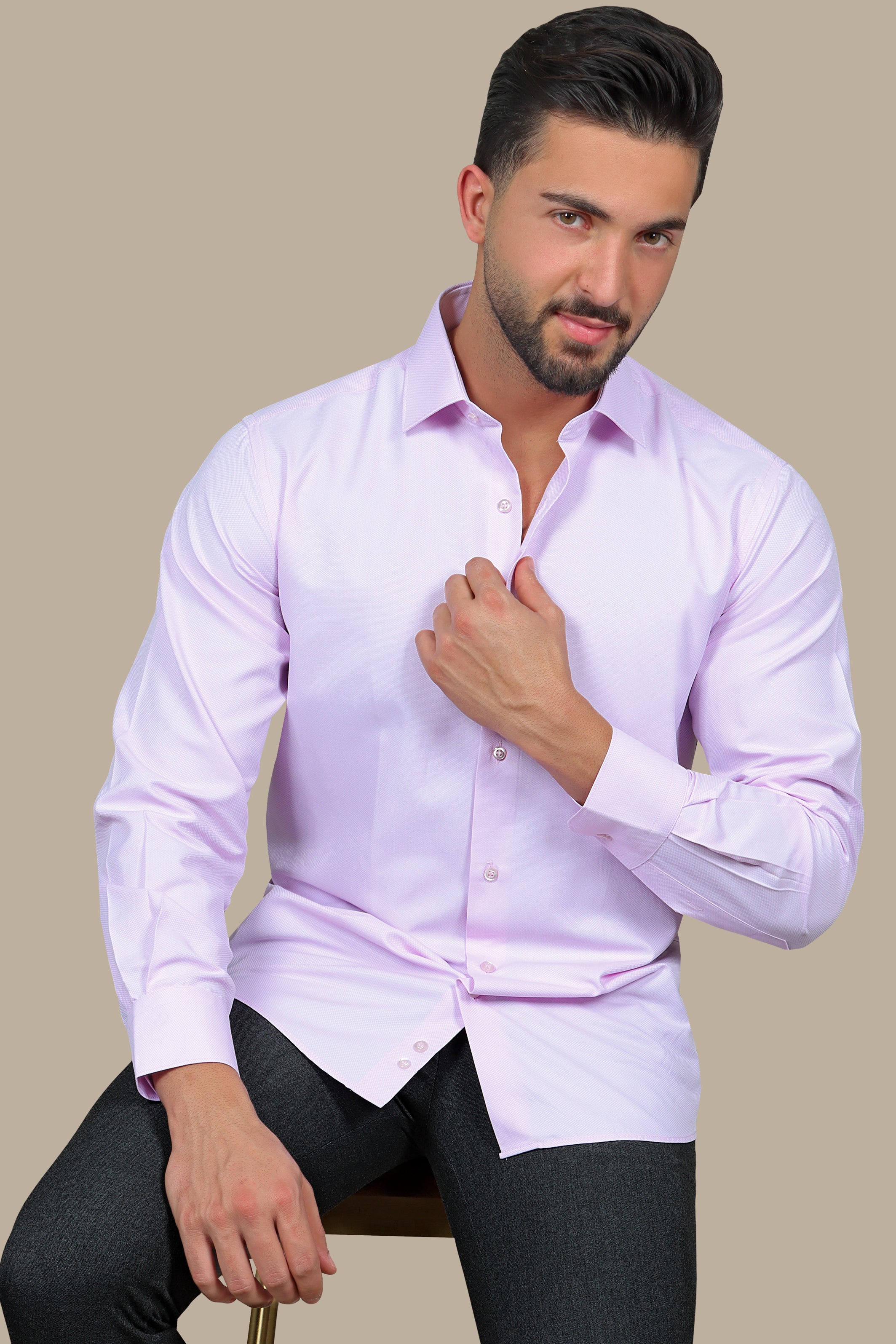 Shirt Regular Structured | Pink