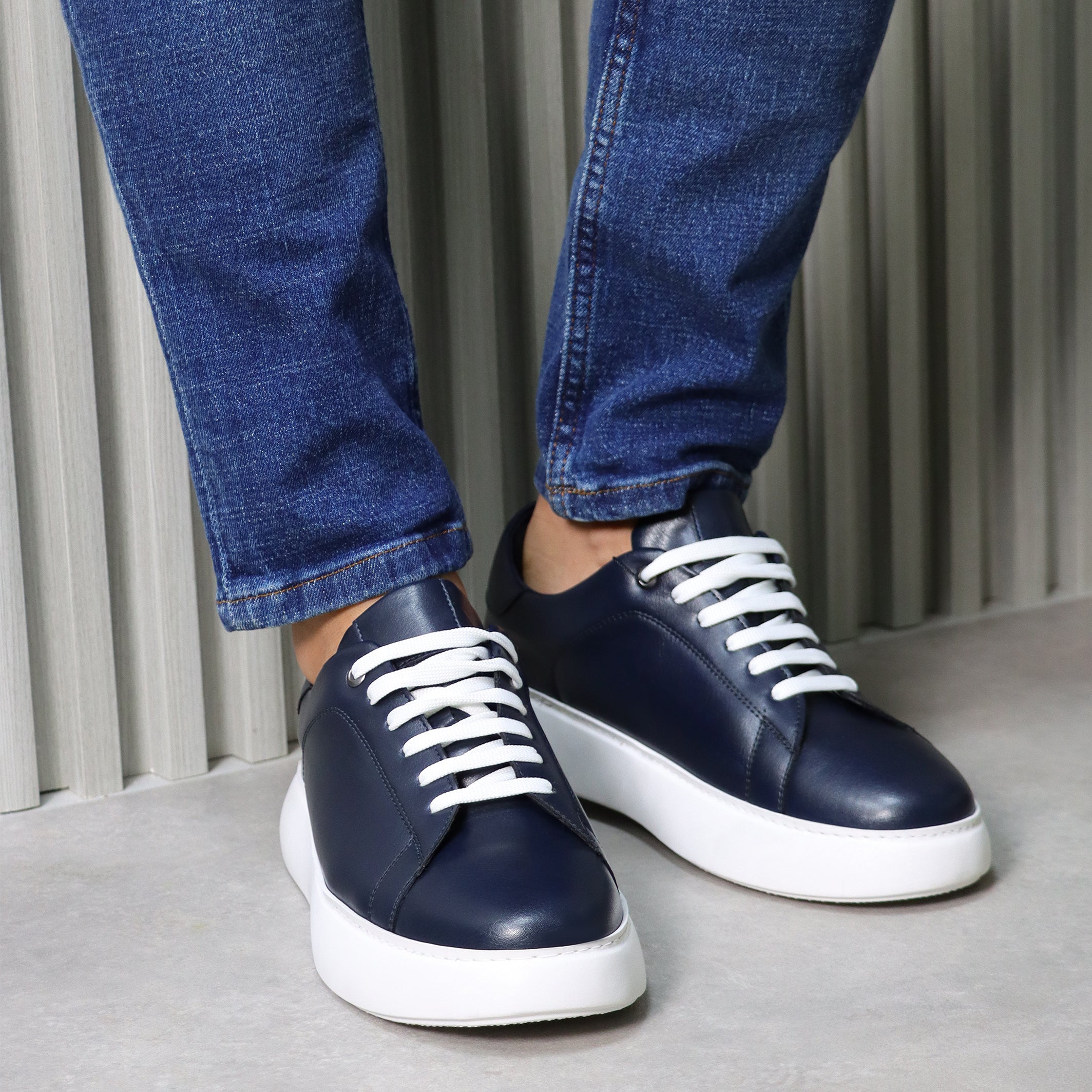 Alexander Basic Sneakers – Full Navy with White Sole