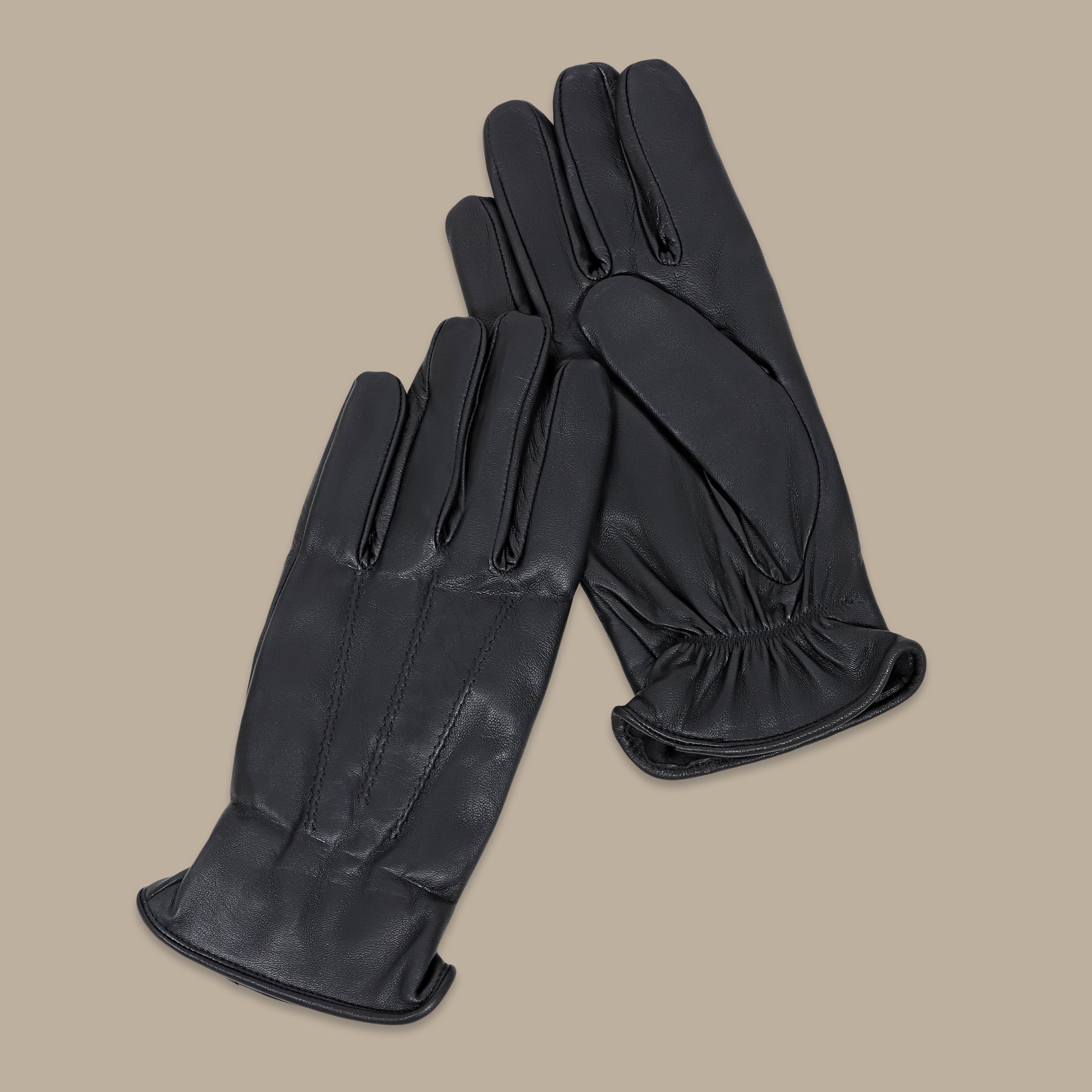 Black Leather Gloves