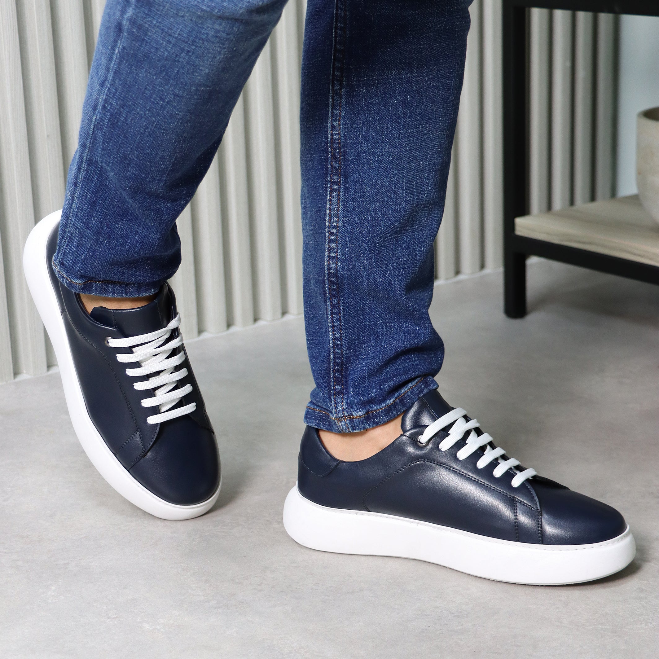 Alexander Basic Sneakers – Full Navy with White Sole