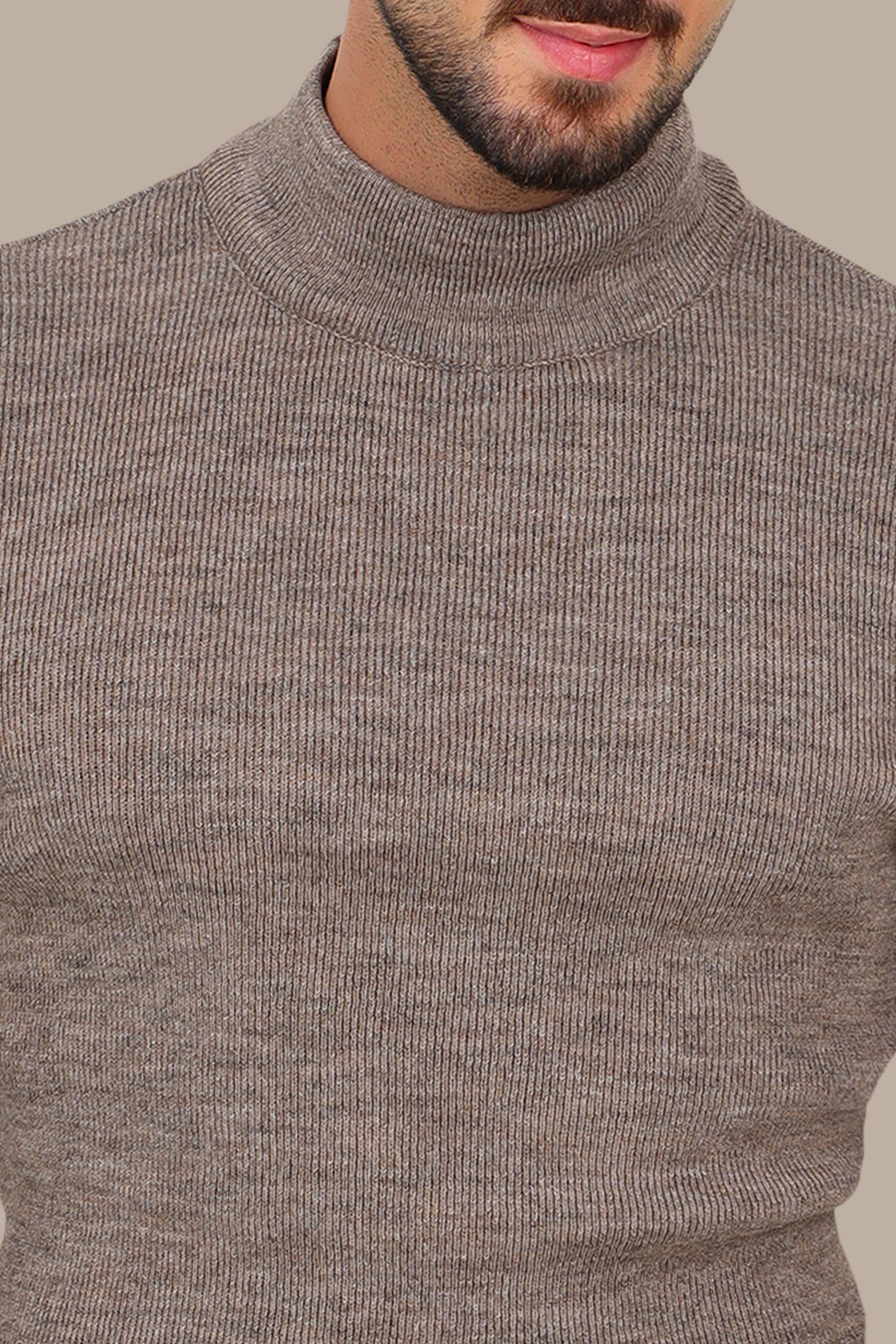 Mocha High-Neck Sweater