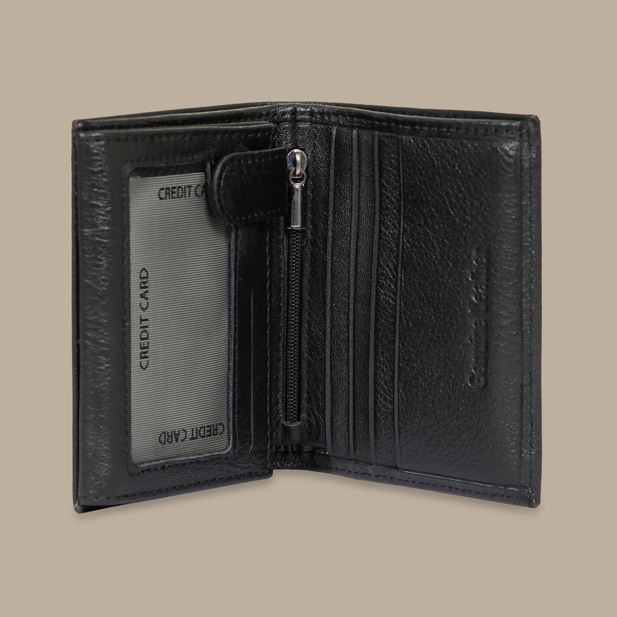 Black Structured Capsule Wallet