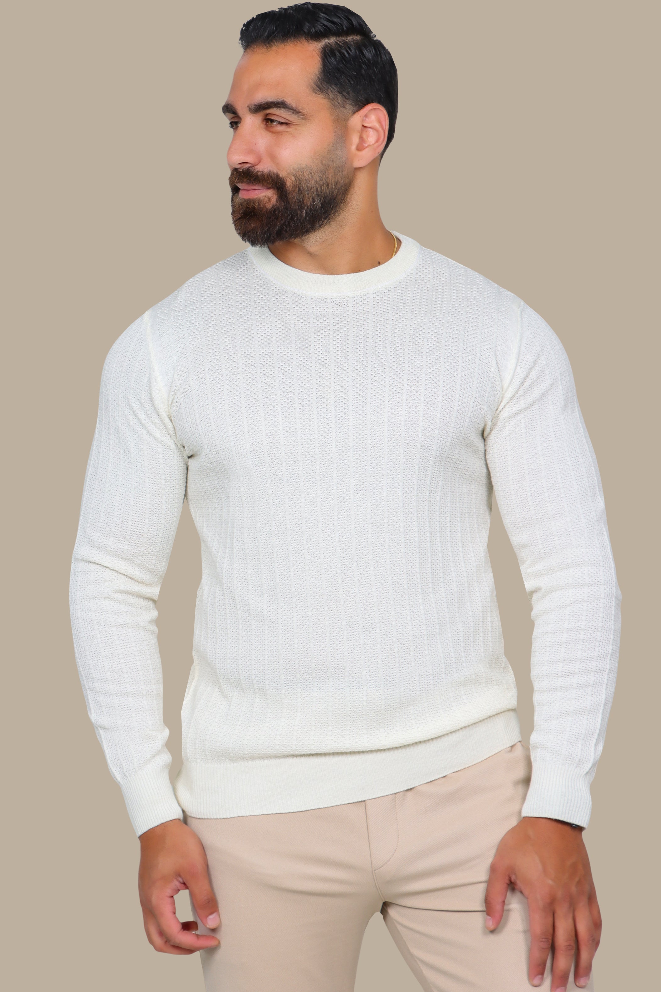 Off-White Striped Crewneck Sweater