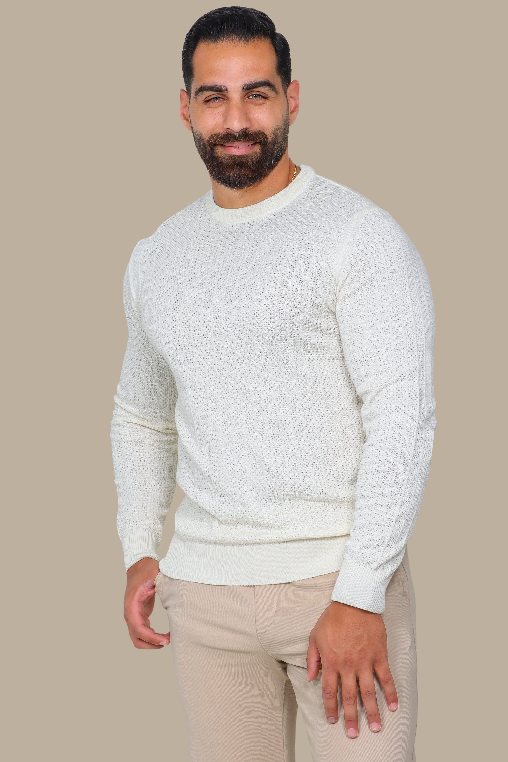 Off-White Striped Crewneck Sweater