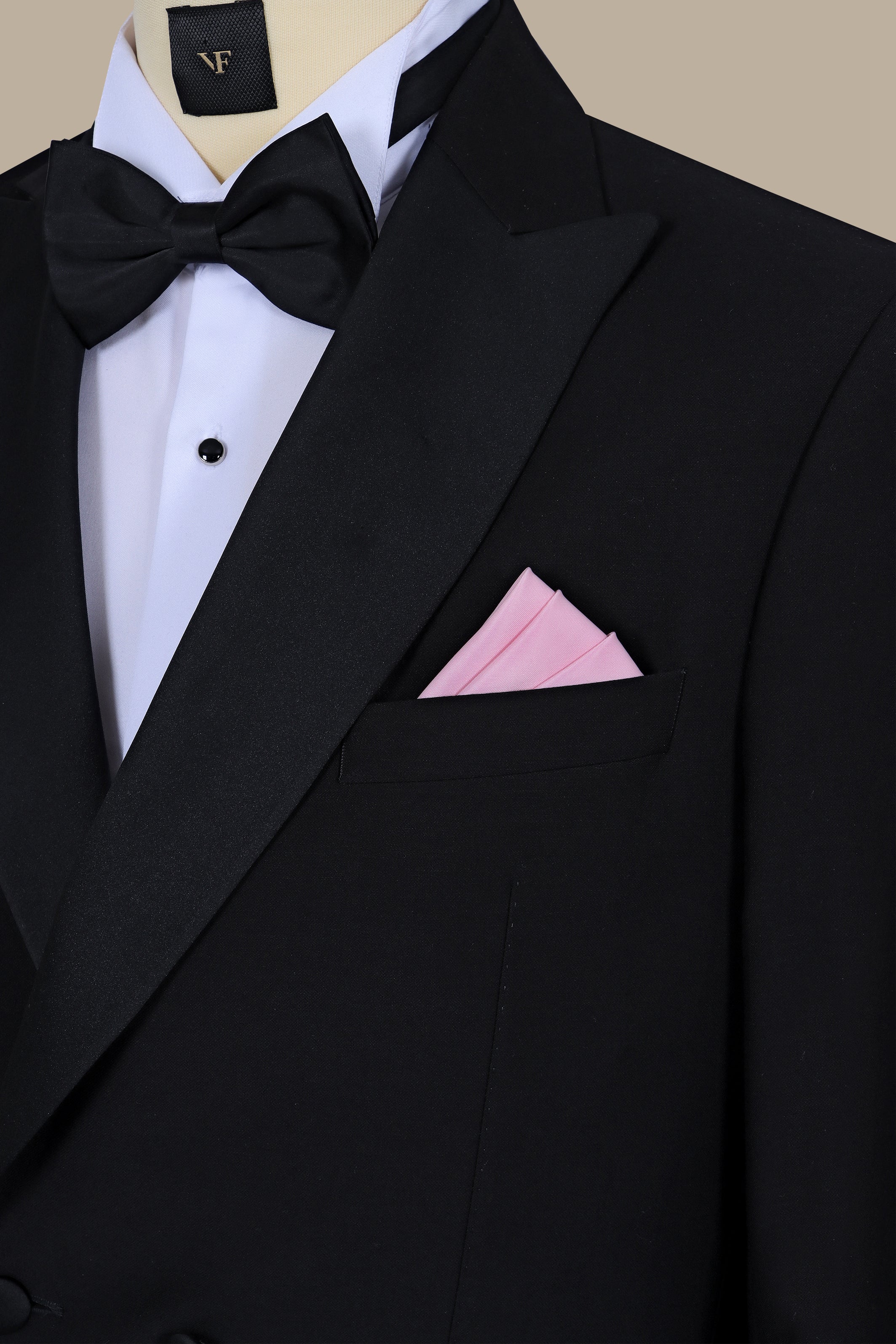 Pink Plain Satin Pocket Square