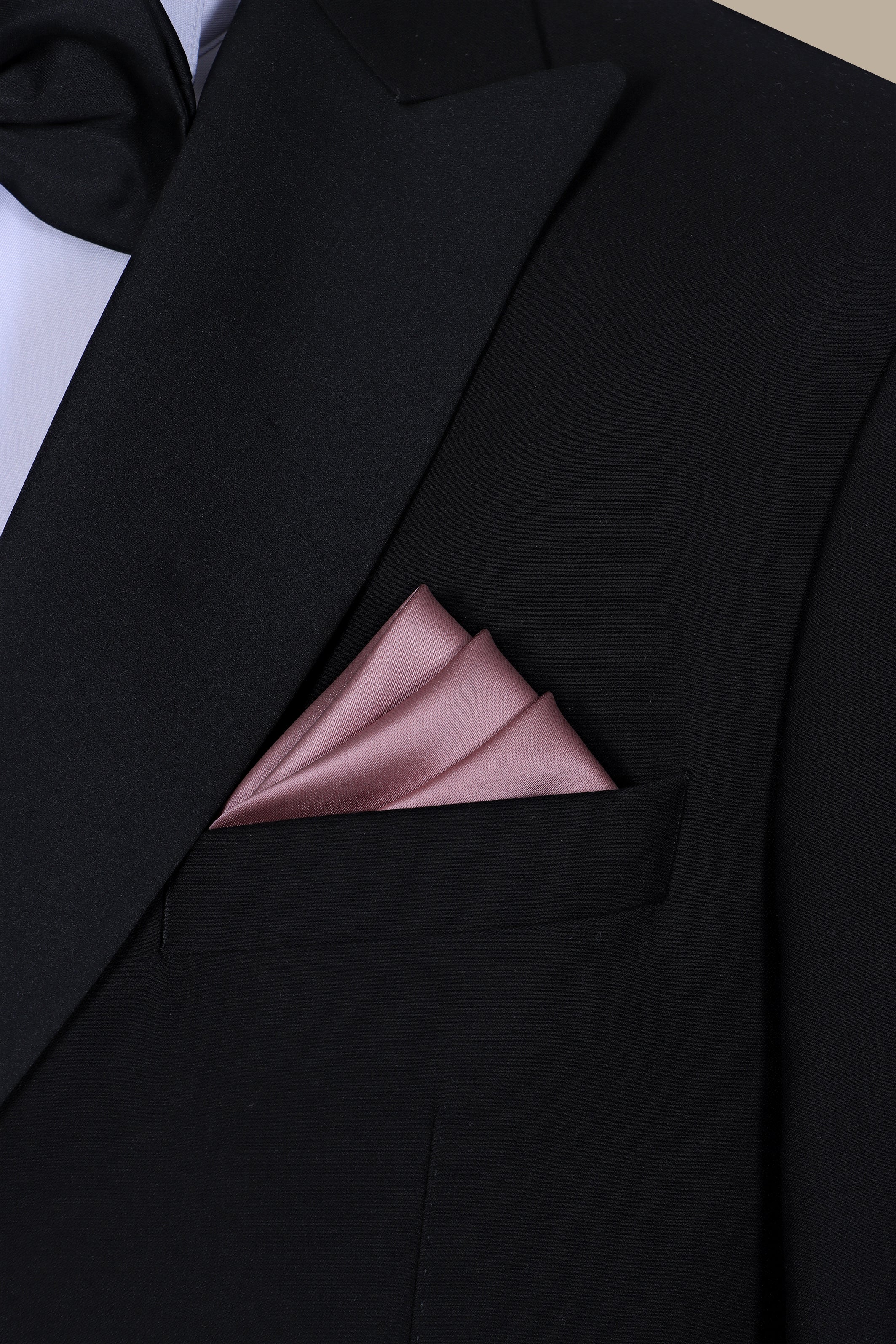 Rose Gold Satin Pocket Square