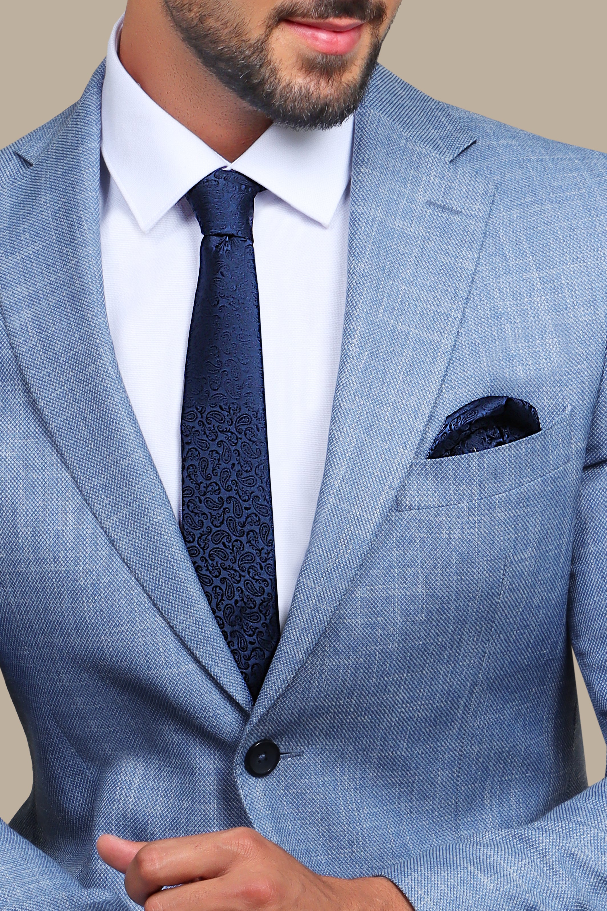 Blue Brilliance: The Notch Filafil Suit in Classic Blue