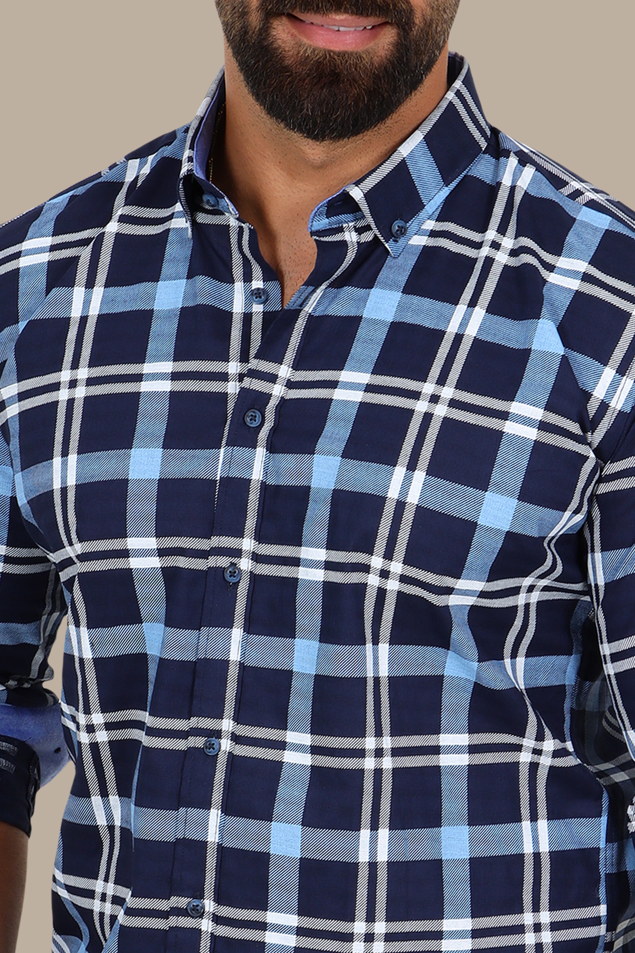 Light Blue Plain Button-Down Shirt